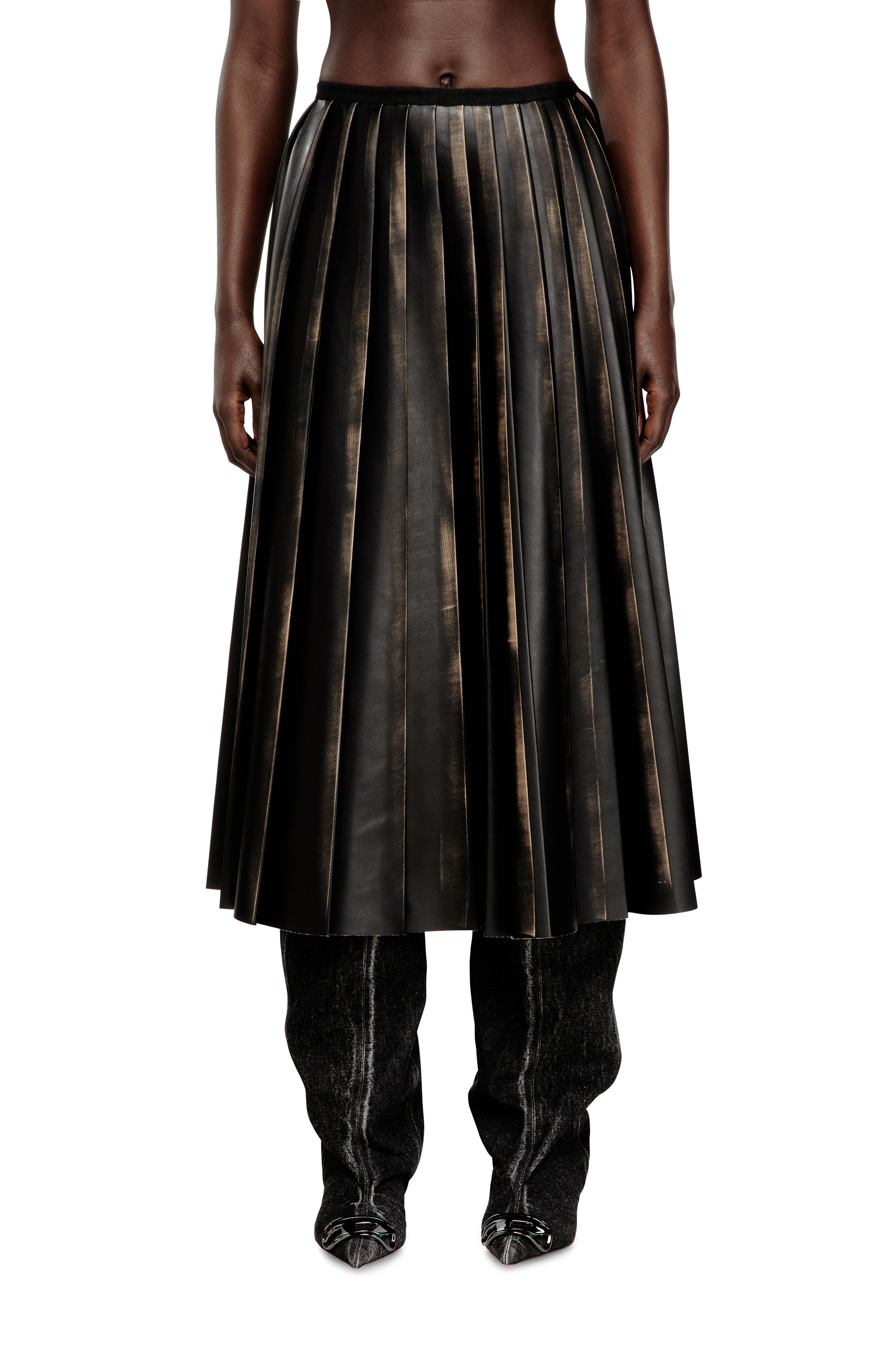 Diesel - O-SAKA, Gonna midi distressed pieghettata Donna in ToBeDefined - 1