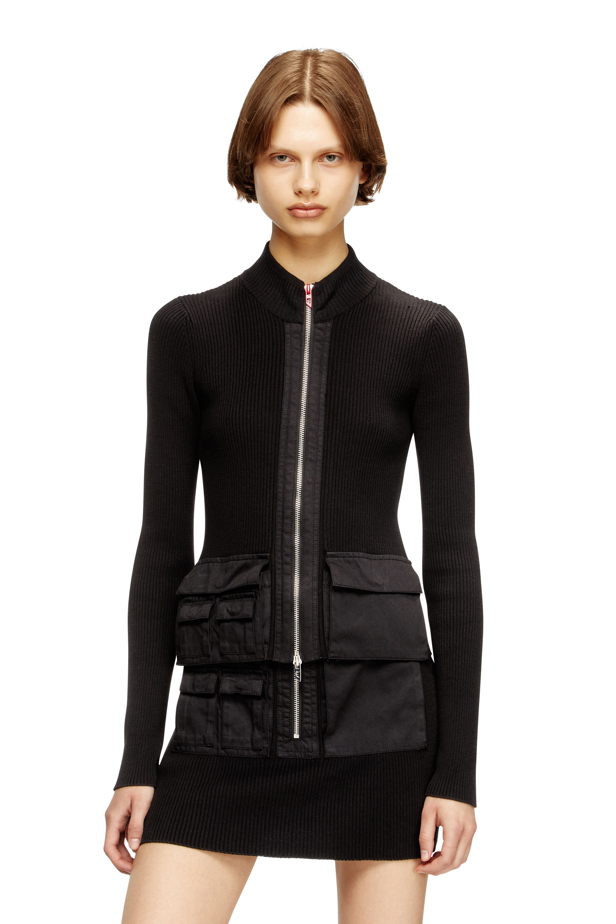 Diesel - M-MELISSA, Vestito a costine con tasche cargo Donna in ToBeDefined - 1