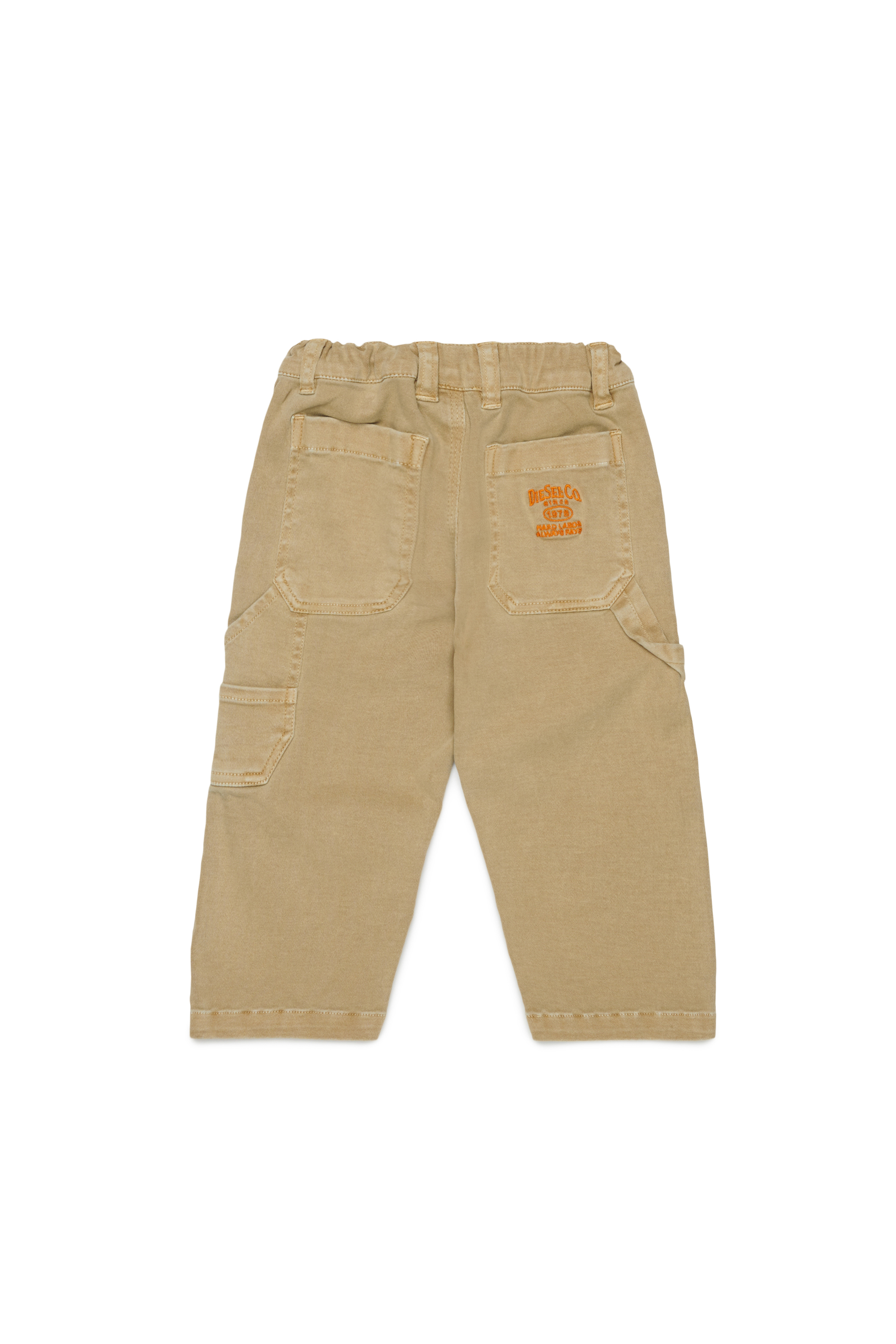 Diesel - PELINIB, Pantaloni stile workwear in cotone stretch Uomo in Marrone - 2