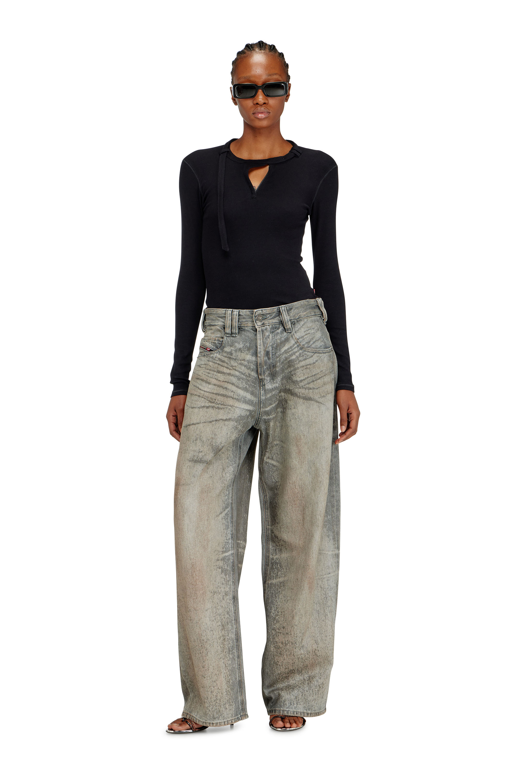 Diesel - Relaxed Jeans 1997 D-Enim-M 09P24 Unisex, Grigio - Image 4