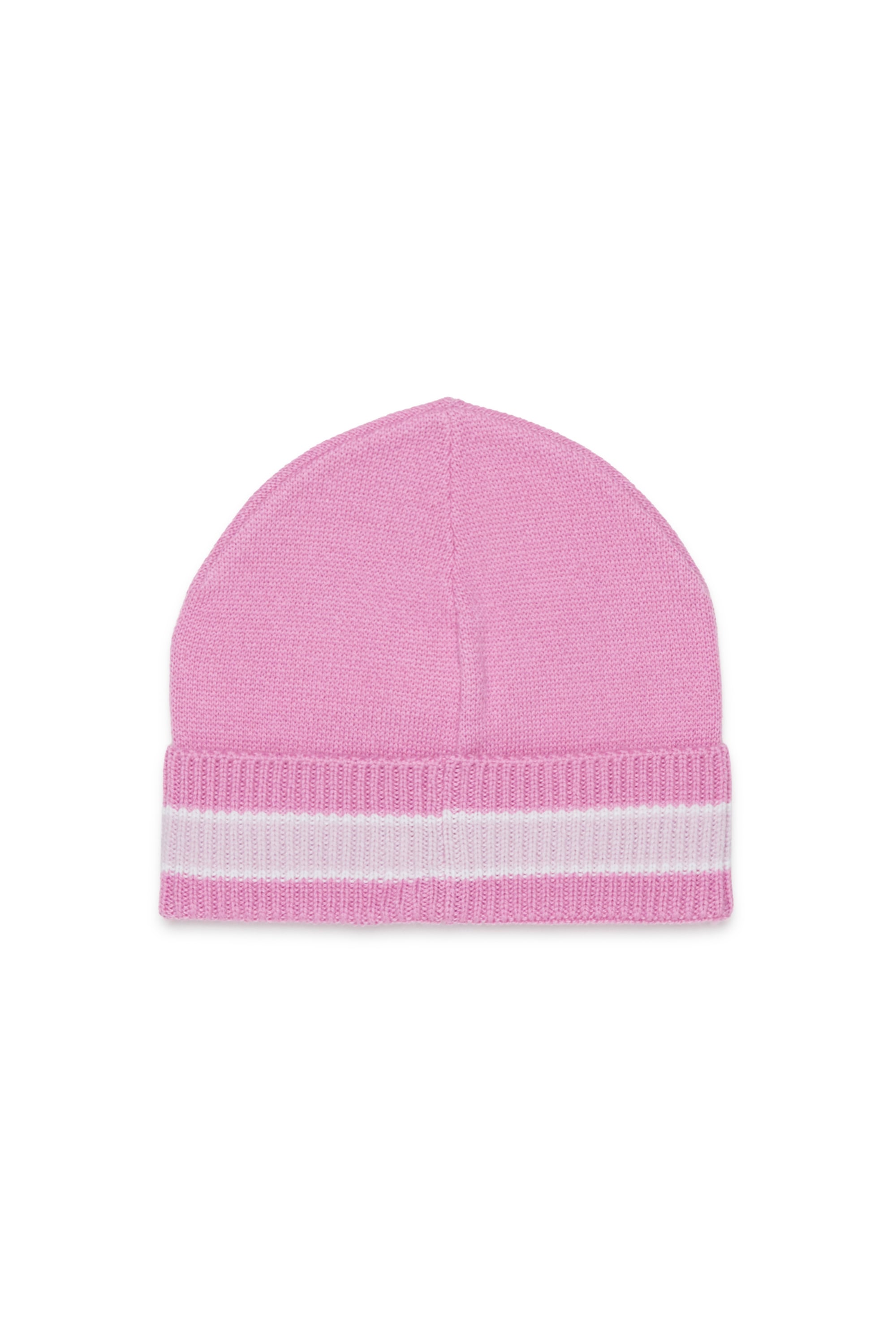 Diesel - FMOB, Beanie a righe in misto lana Unisex in Rosa - 2