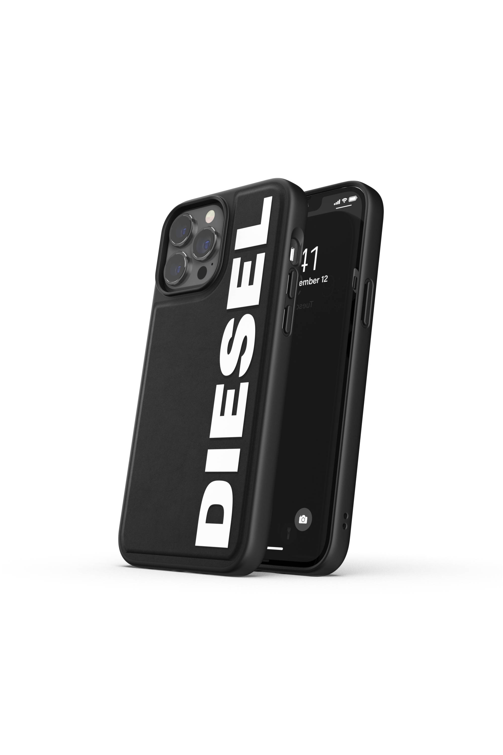 Diesel - 47155 STANDARD CASE, Custodia sagomata per iPhone 13 Pro Max Unisex in Nero - 3