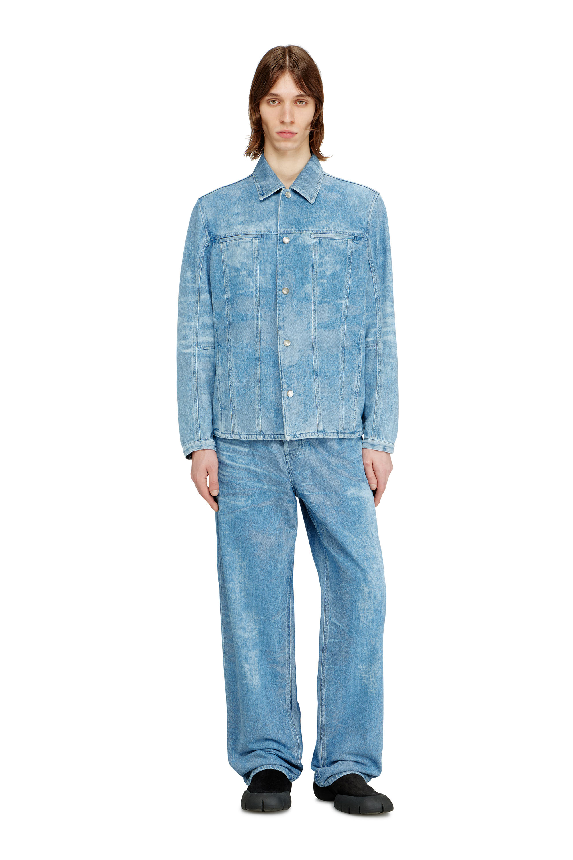 Diesel - D-SERON-FSI, Giacca in satin denim Uomo in Blu - 1