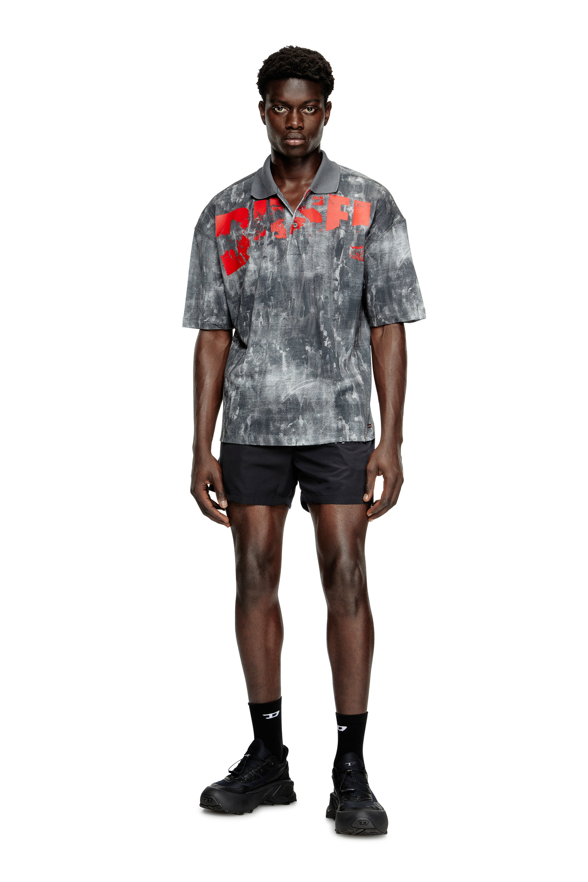 Diesel - TIMOTHEE-D-POP, Polo da mare in rete stampata Uomo in Multicolor - 2