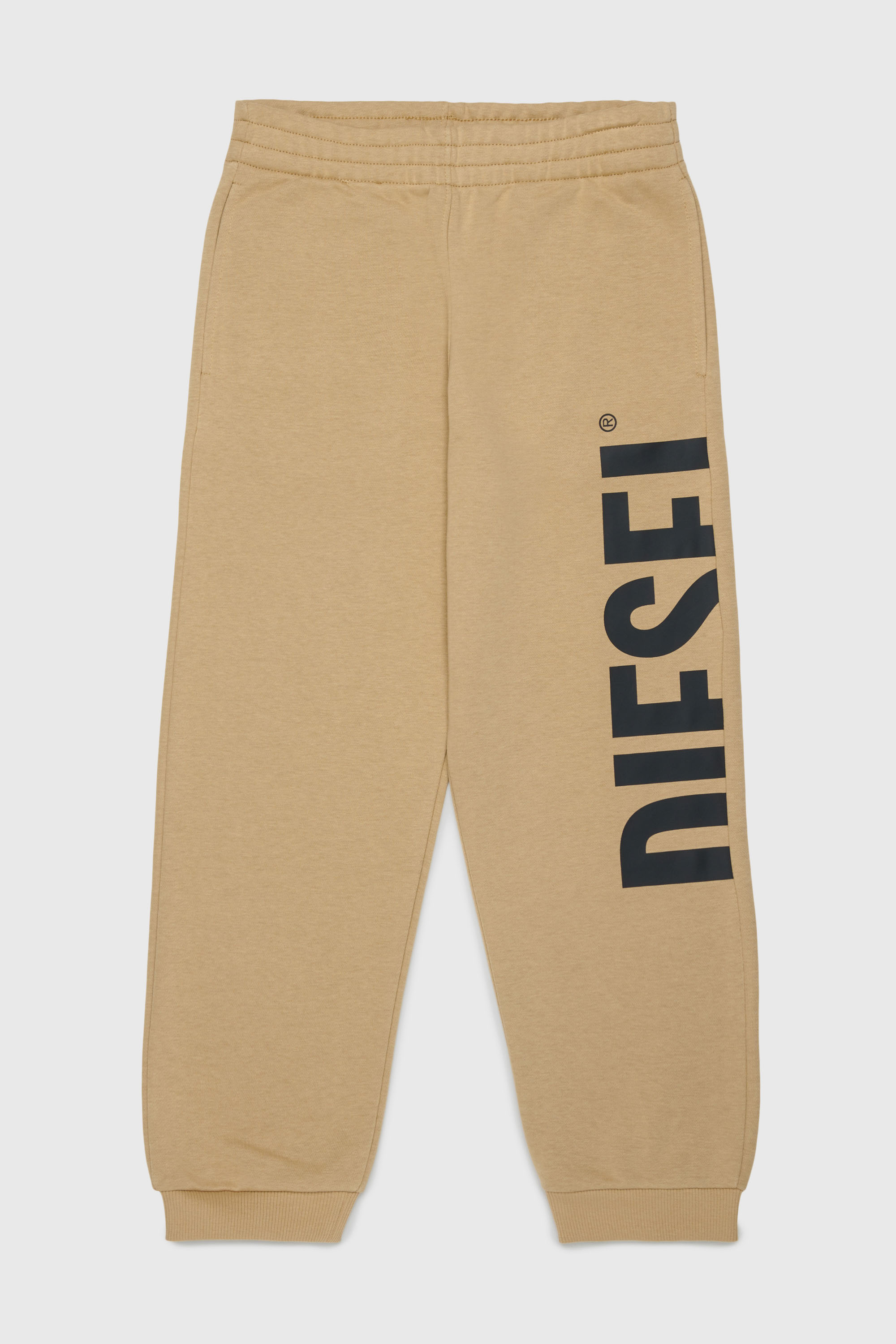 Diesel - PRES, Pantaloni da tuta con stampa logo cut-off Uomo in Marrone - 1