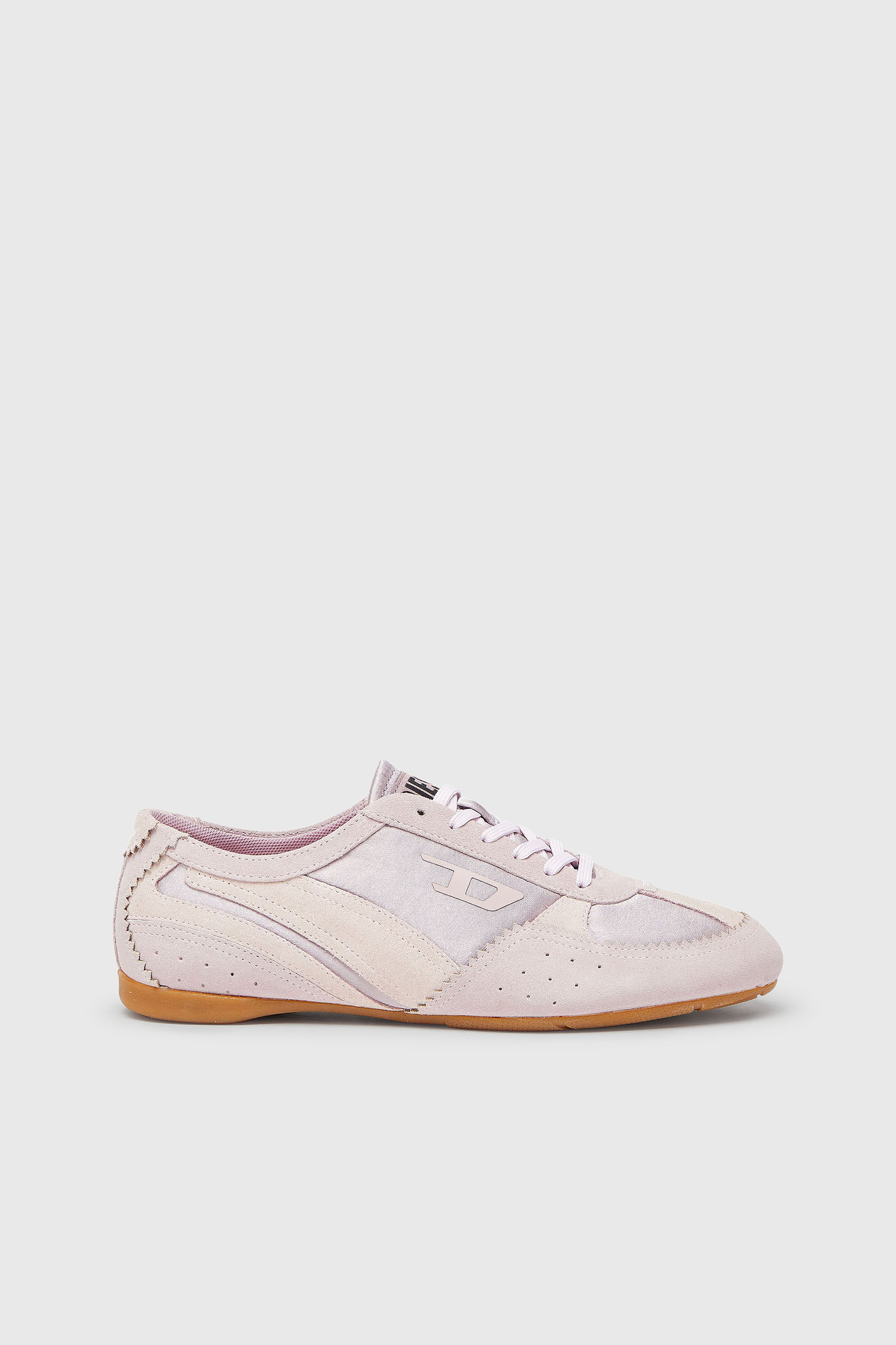 Diesel - D-MILE LOW II W, D-Mile - Sneaker flat con inserti in suede Donna in Rosa - 1