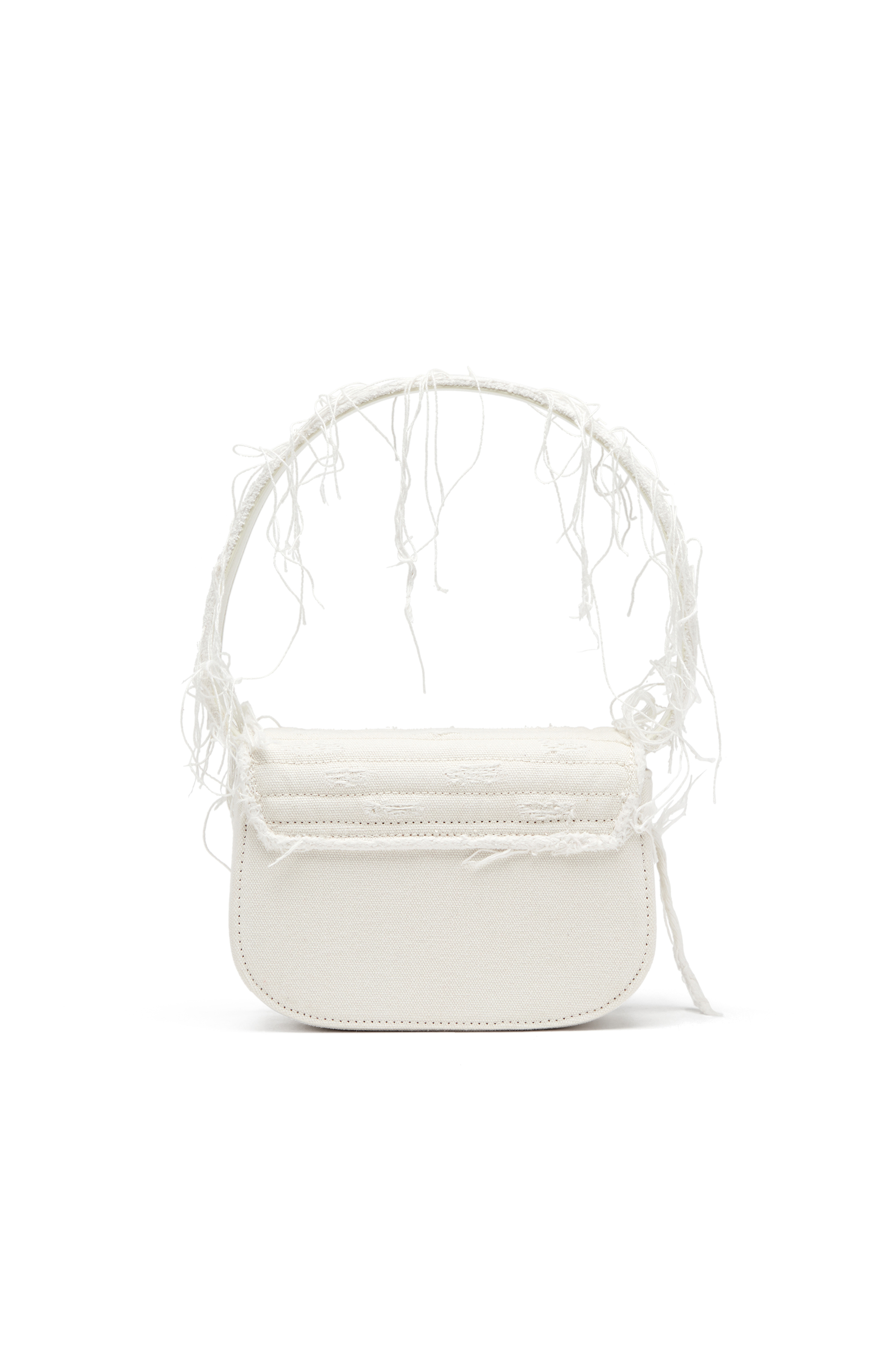 Diesel - 1DR, 1DR-Iconica borsa a spalla in tela e pelle Donna in Bianco - 3