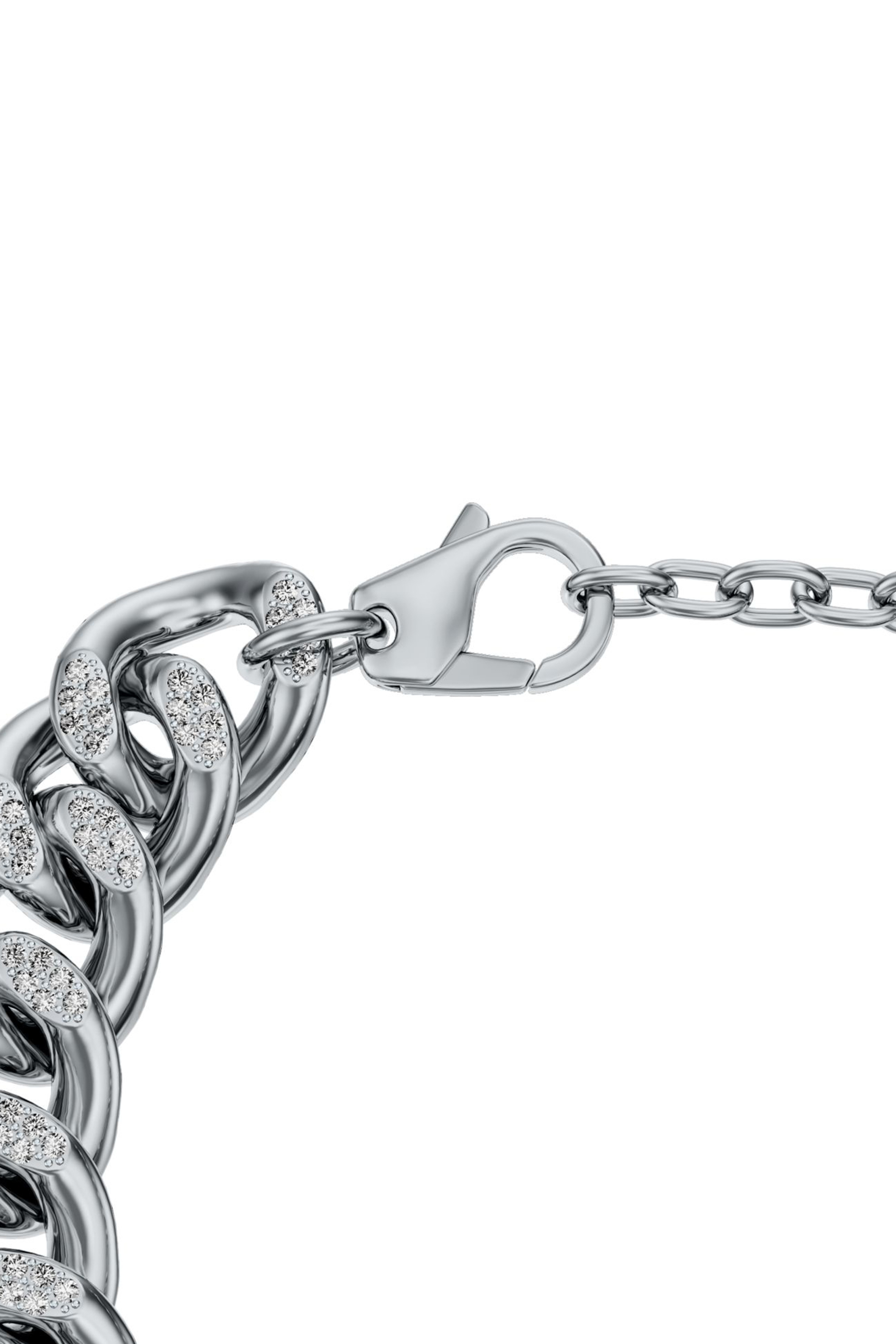Diesel - DX1707040 JEWELLERY, Bracciale a catena Oval D in acciaio inox Unisex in Argento - 3