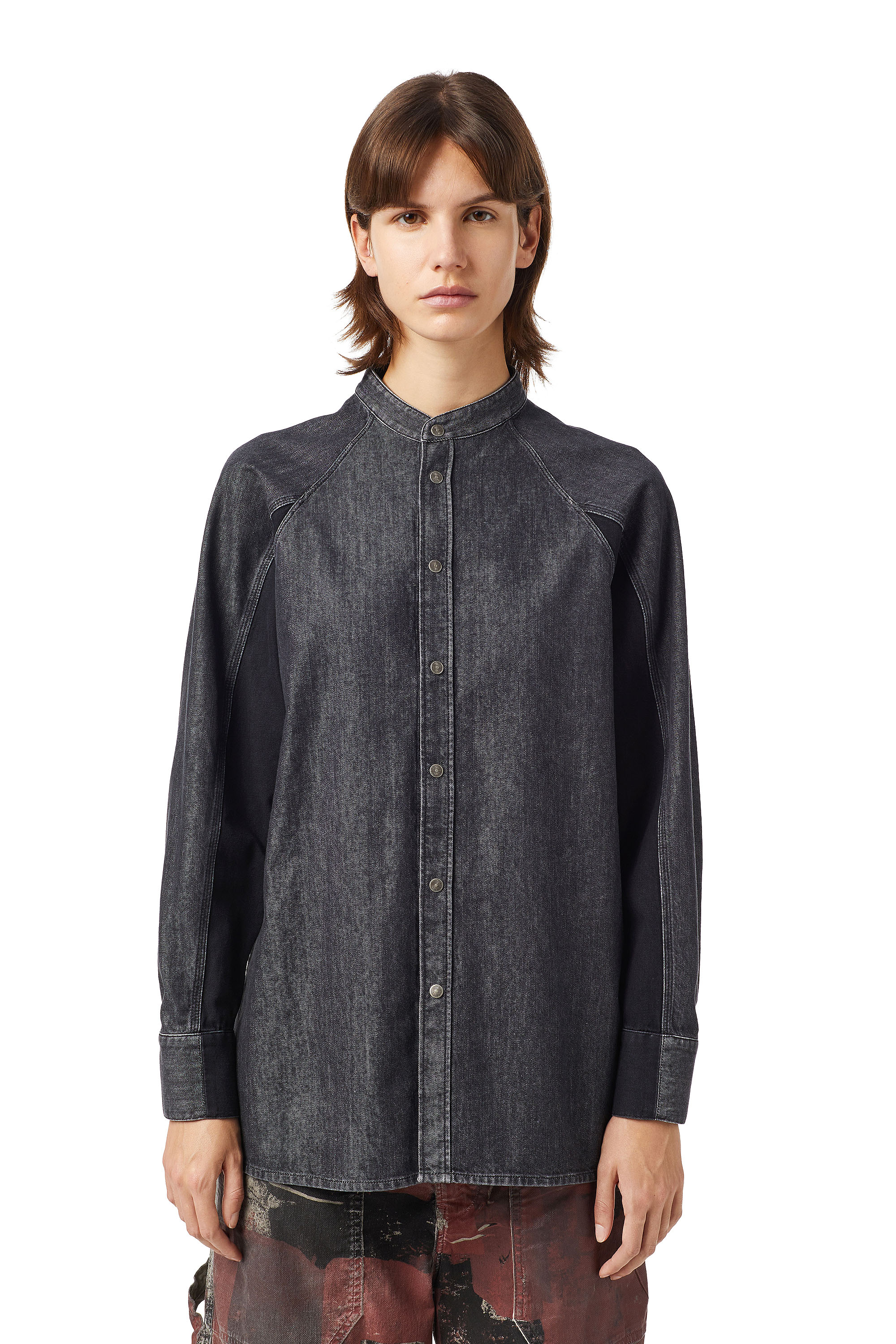 DE-NOVA-SP1, Nero - Camicie in Denim