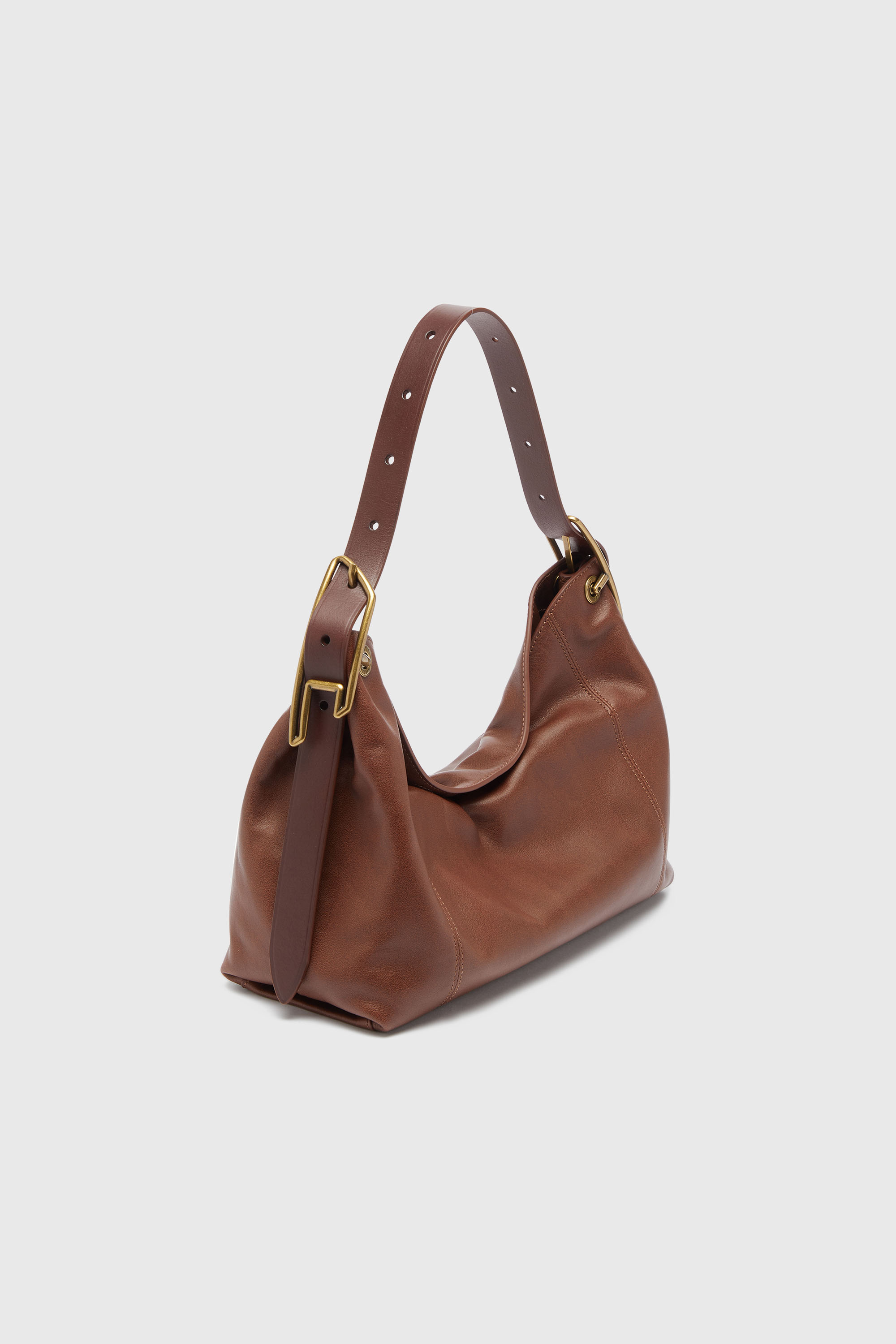 Diesel - D-LINE HOBO S, D-Line Borsa a spalla in pelle Donna in Marrone - 1
