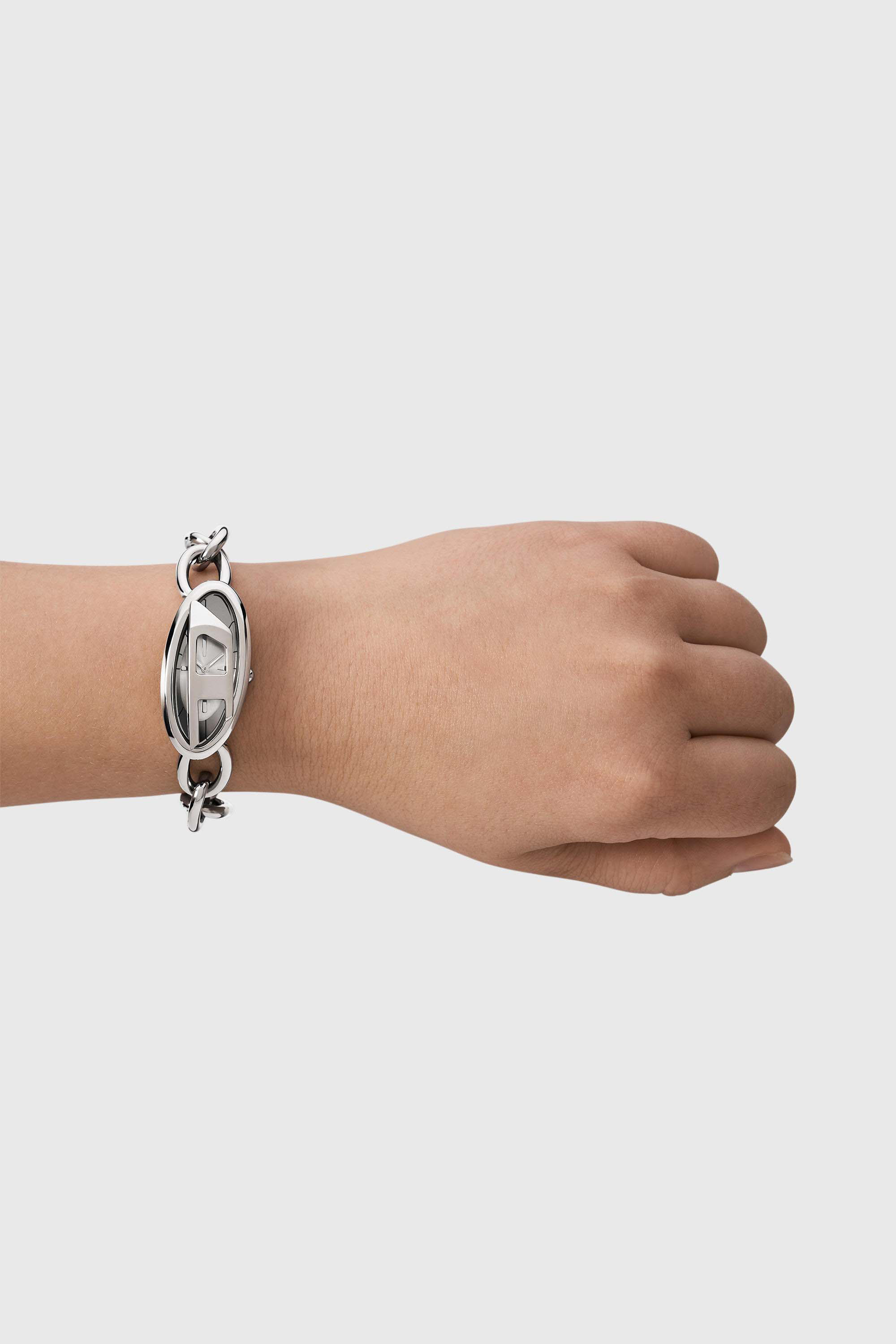 Diesel - DZ5609 WATCH, Orologio D-Era in acciaio inossidabile con due lancette Donna in Argento - 4
