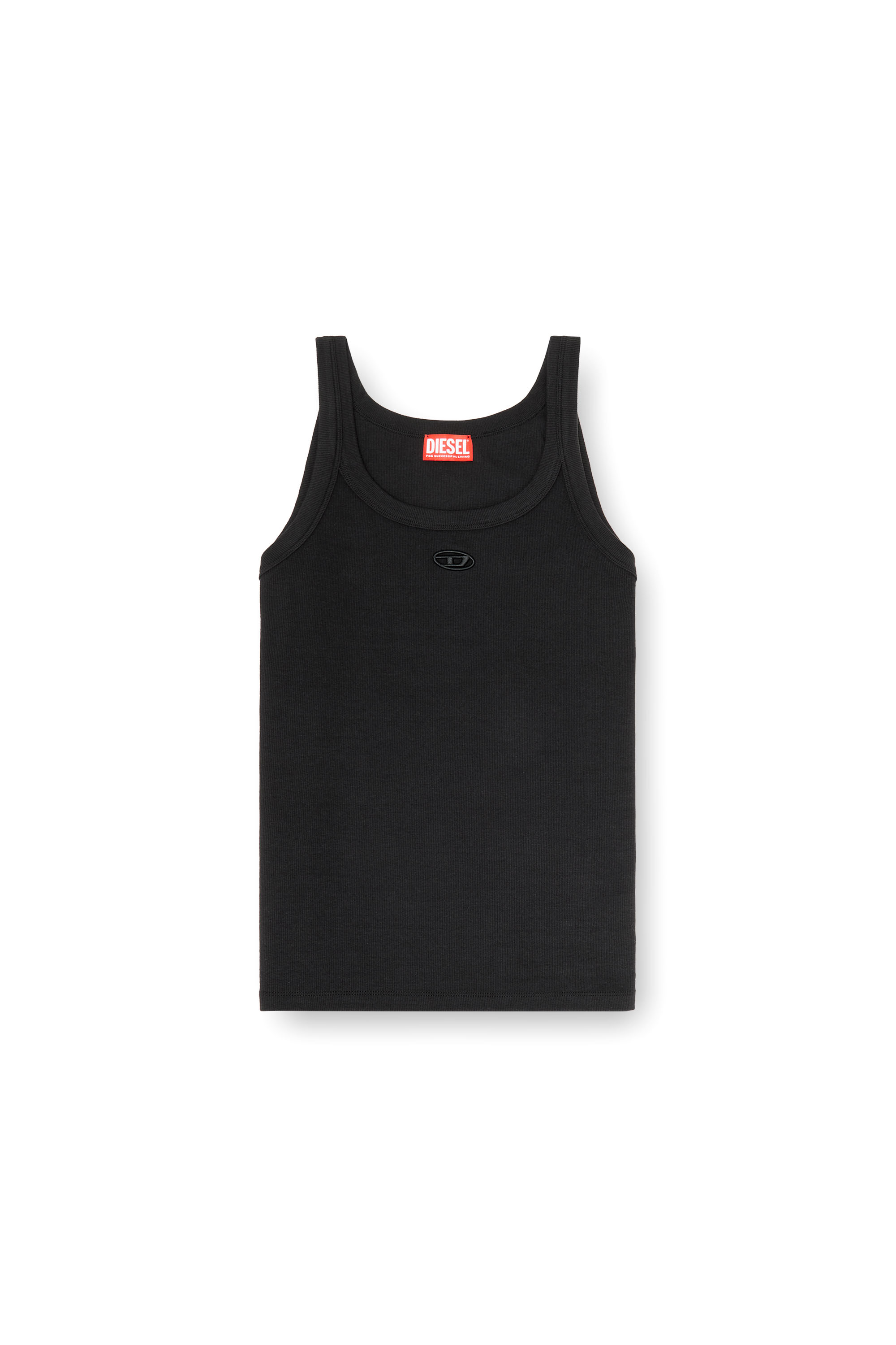 Diesel - T-WIFE-DCO, Canotta slim in cotone con logo Oval D Uomo in Nero - 3