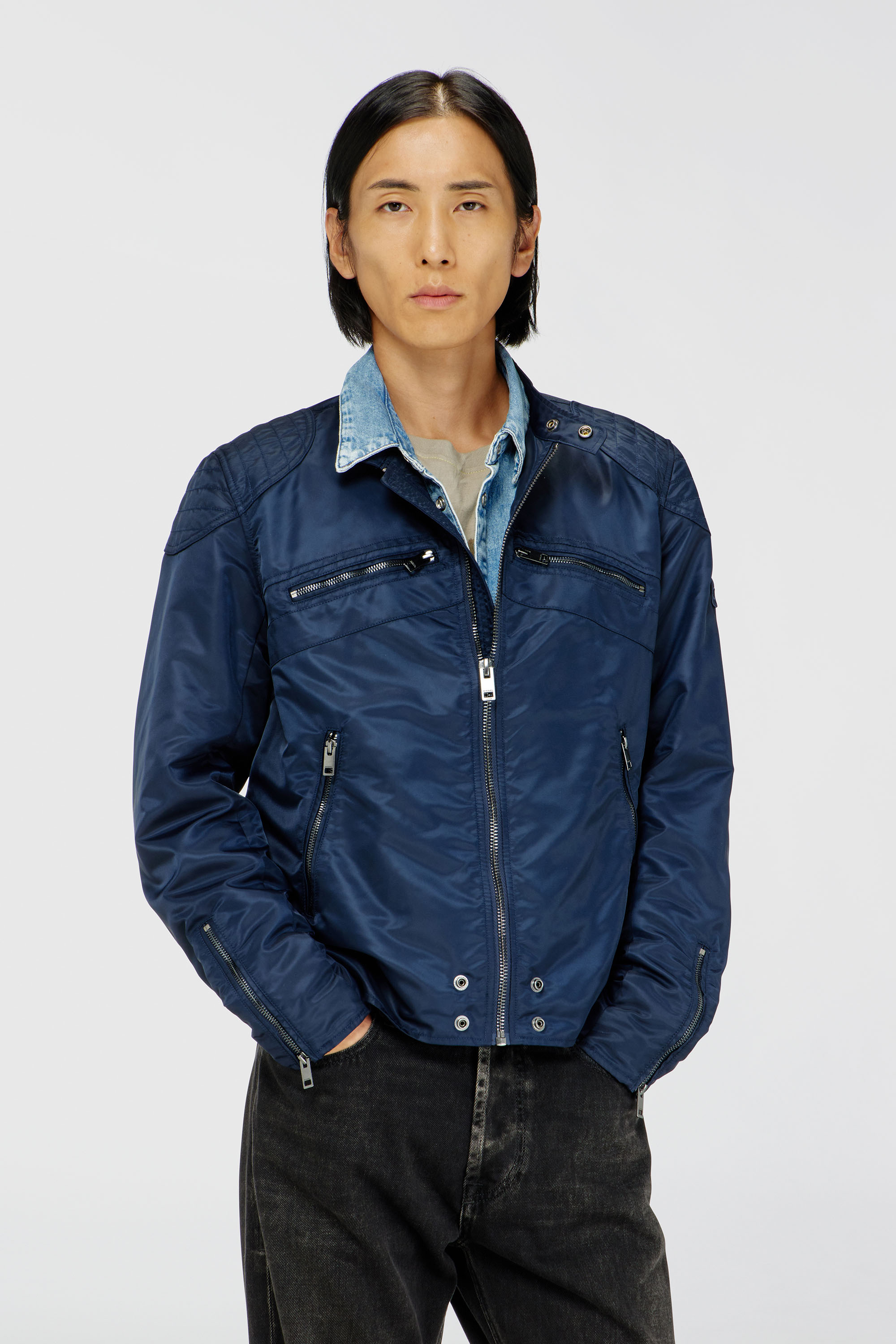 Diesel - J-GLORY-T92, Giacca in nylon Uomo in Blu - 1
