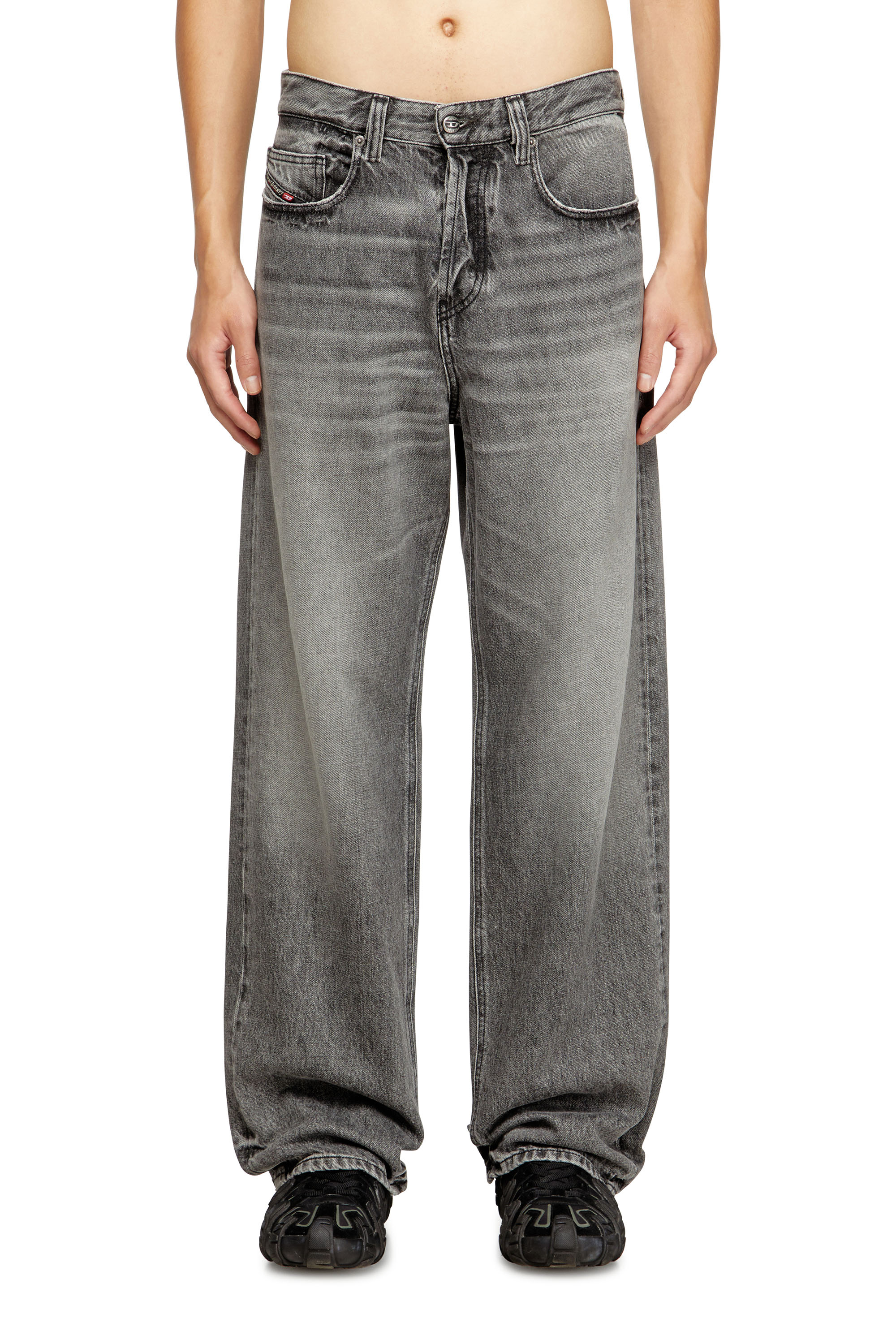Diesel - Relaxed Jeans 2001 D-Macro 007AW Uomo, Grigio - Image 1