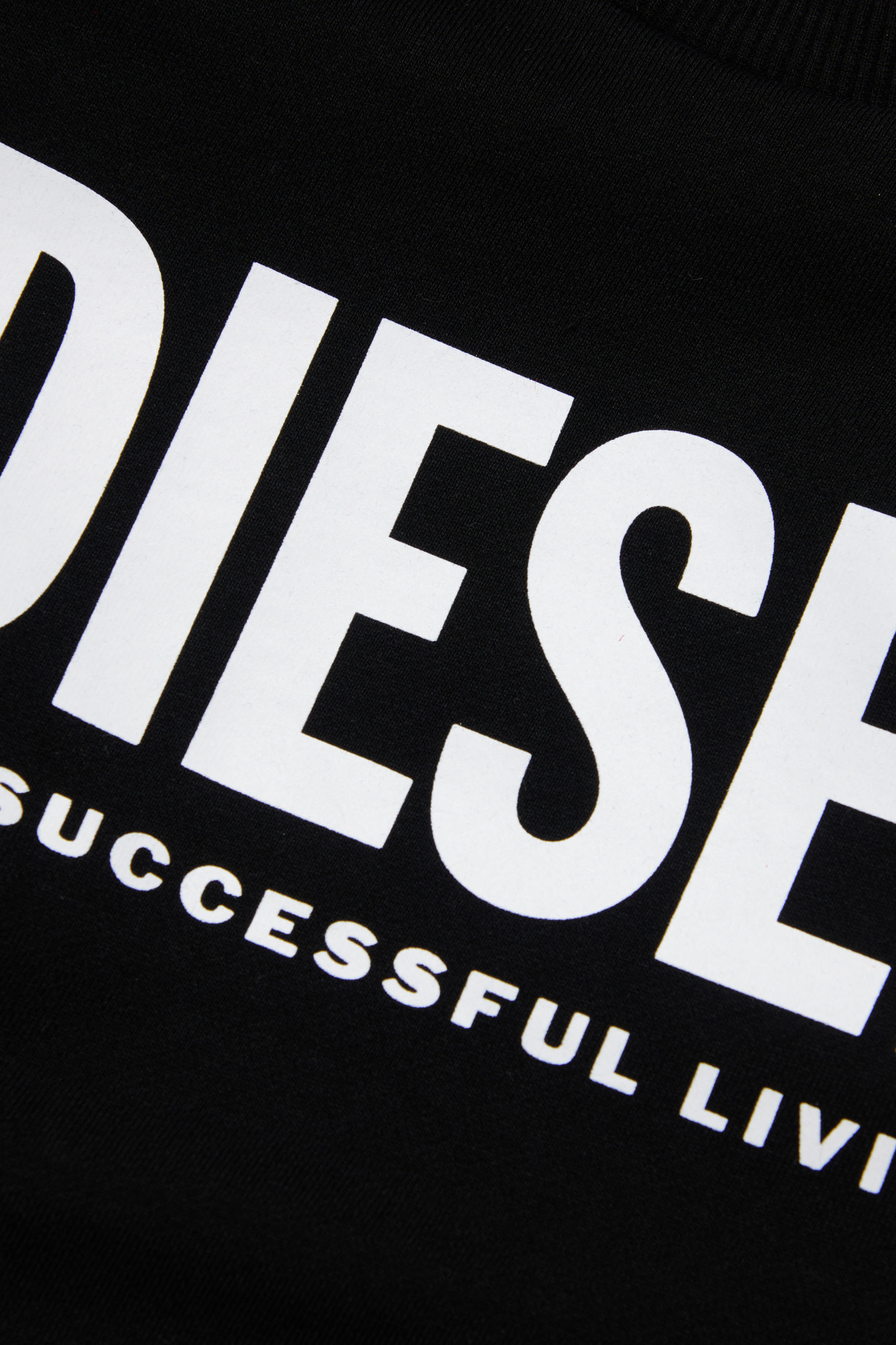 Diesel - LSFORT DI OVER, Unisex Sweatshirt with logo print in Black - Image 3
