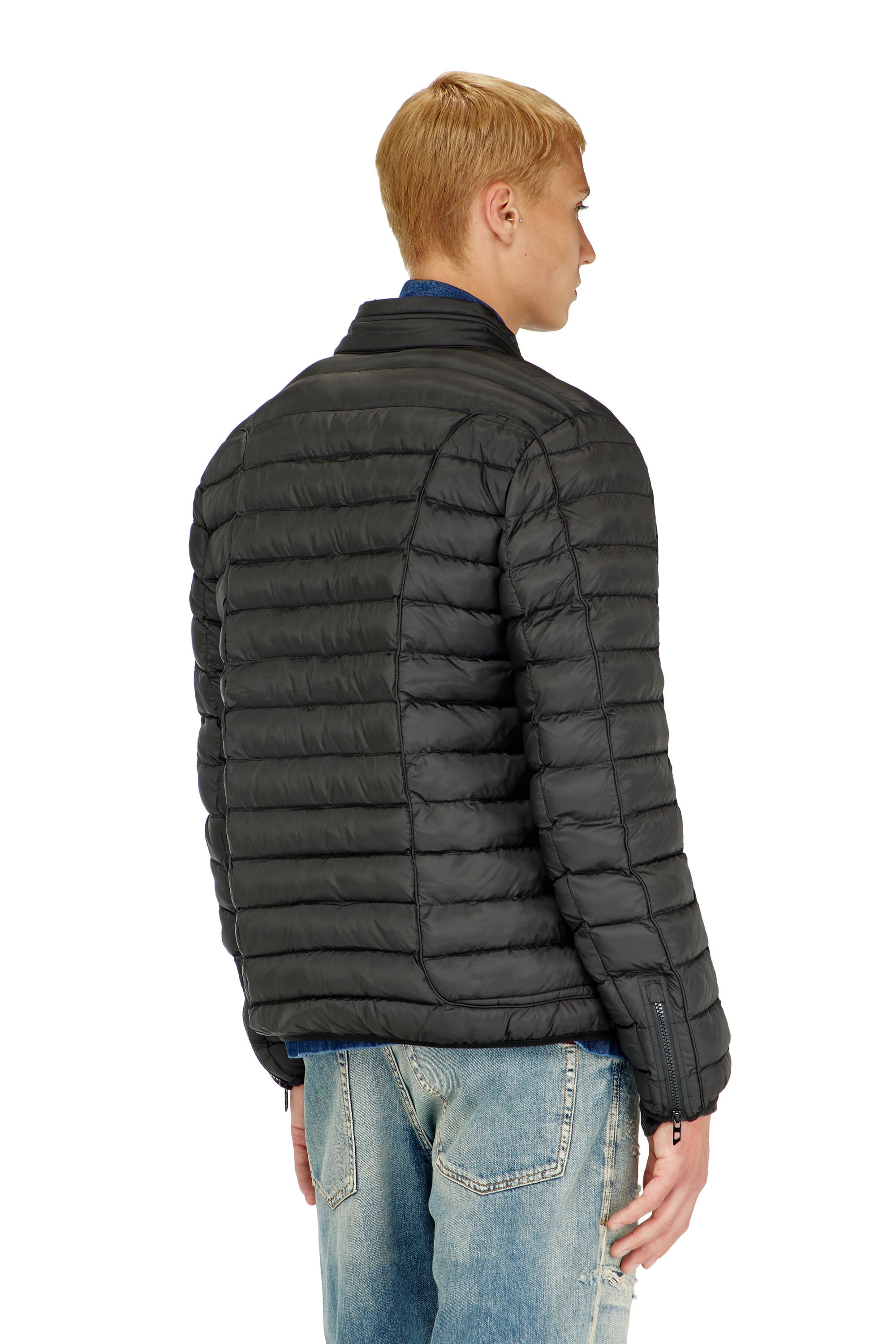 Diesel - W-PILOT, Piumino in nylon leggero Uomo in Nero - 4