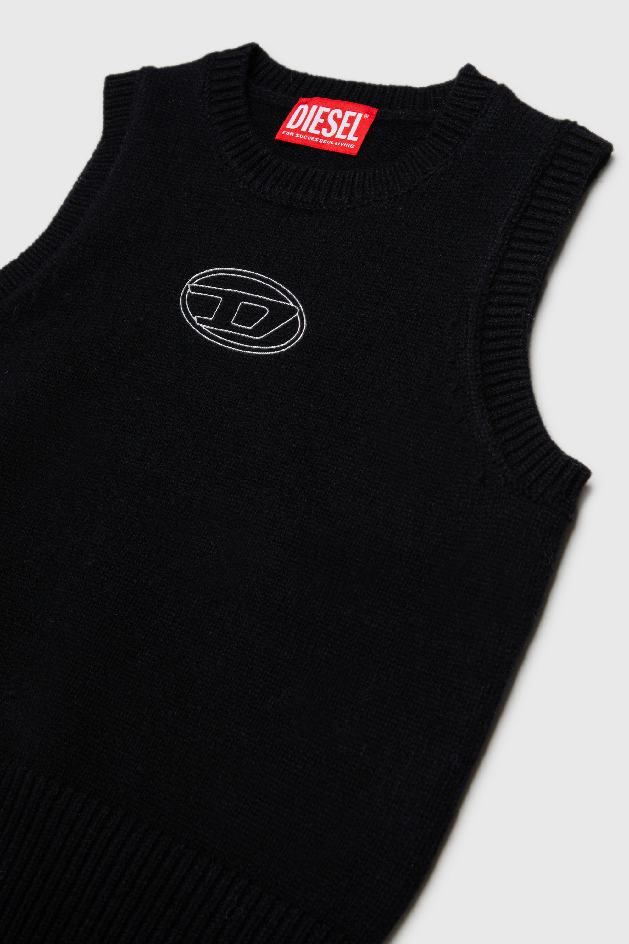 Diesel - KIMKY, Gilet in maglia arricchito con cachemire Donna in Nero - 3