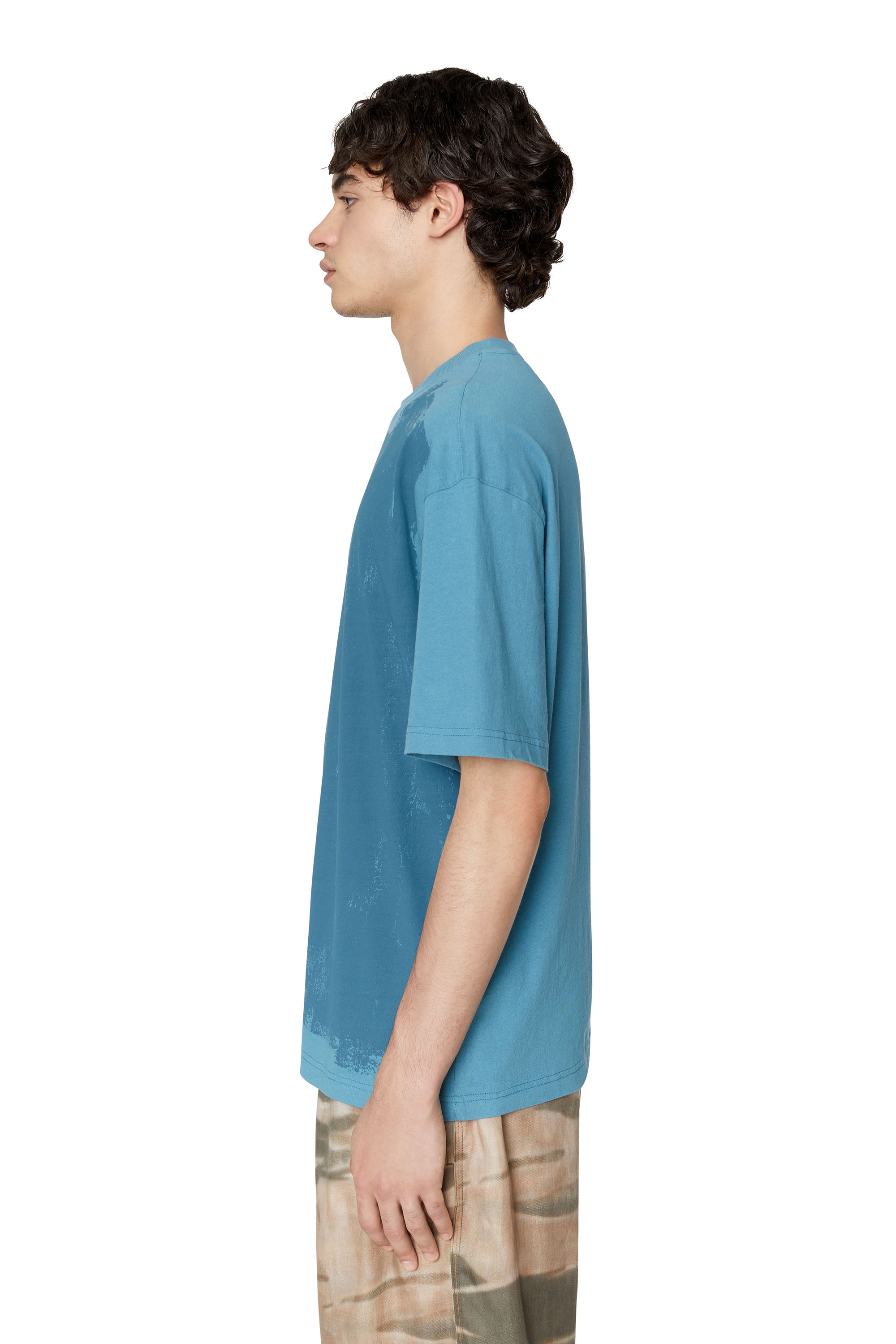 T-shirt a maniche lunghe con ricamo mosca da Uomo di DIESEL in Grigio Uomo Abbigliamento da T-shirt da T-shirt a manica lunga 
