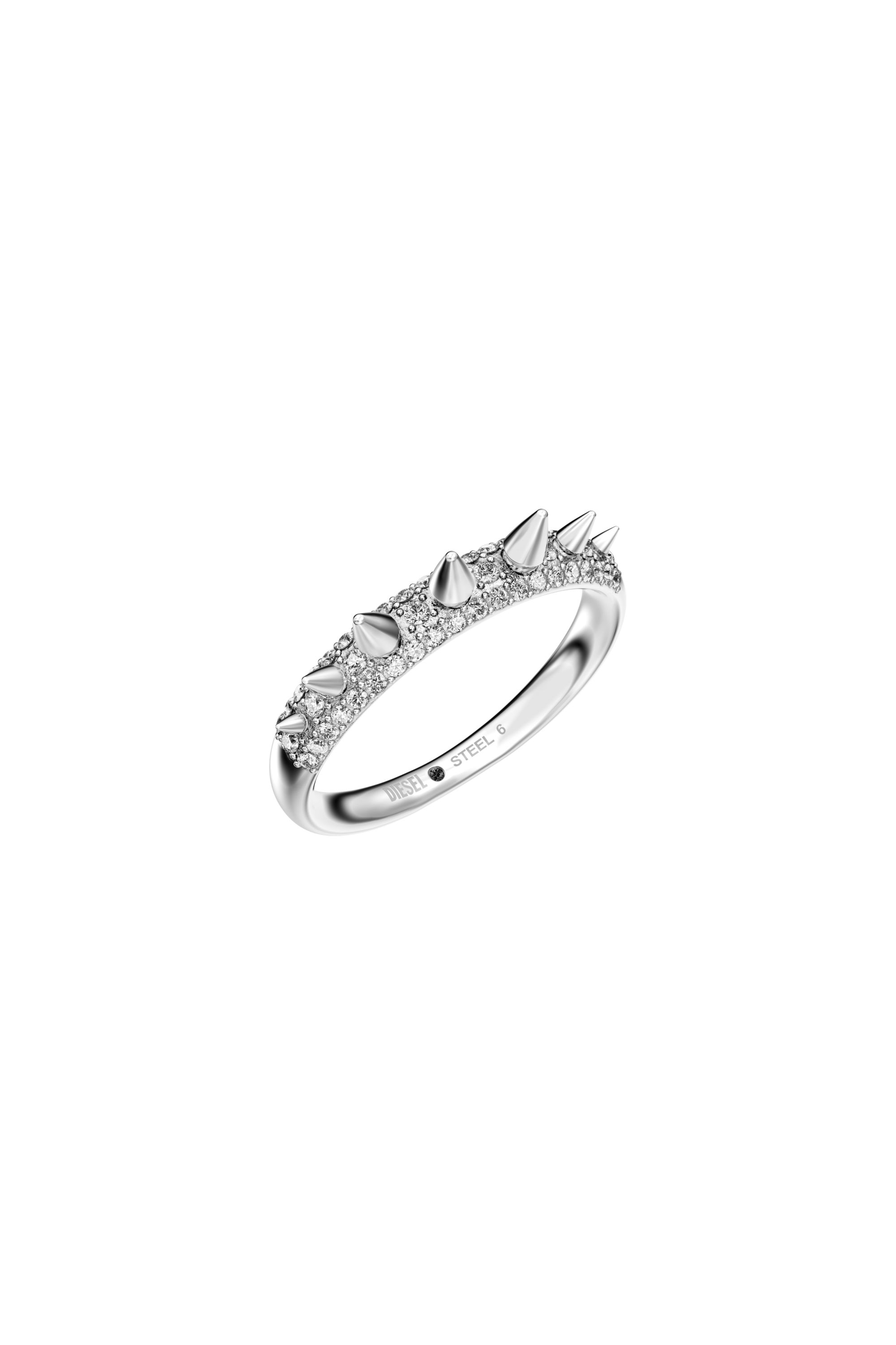 Diesel - DX1729040, Anello a fascia in acciaio inox Unisex in Argento - 1