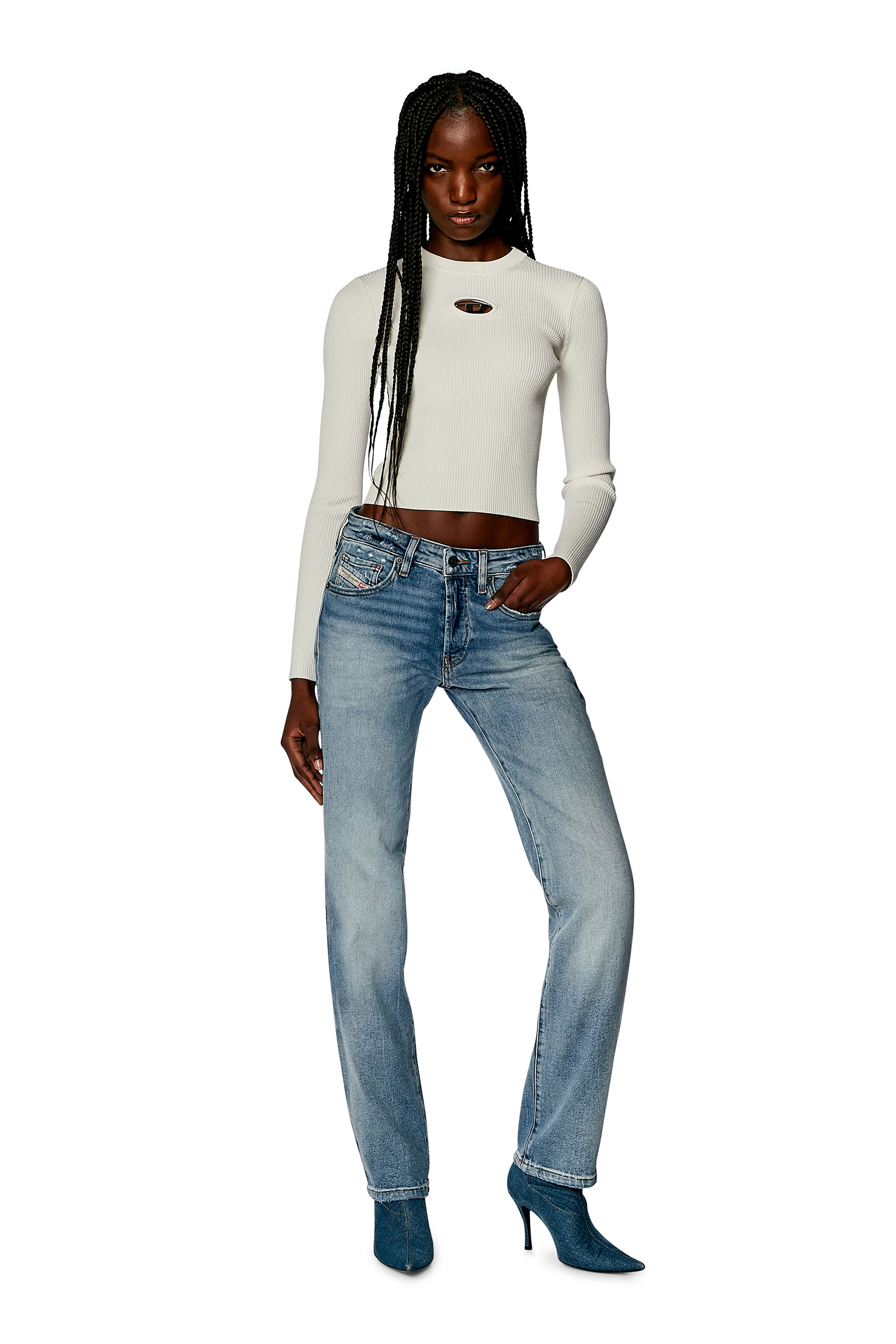 Diesel - Straight Jeans 1989 D-Mine 0PFAR, Blu Chiaro - Image 4