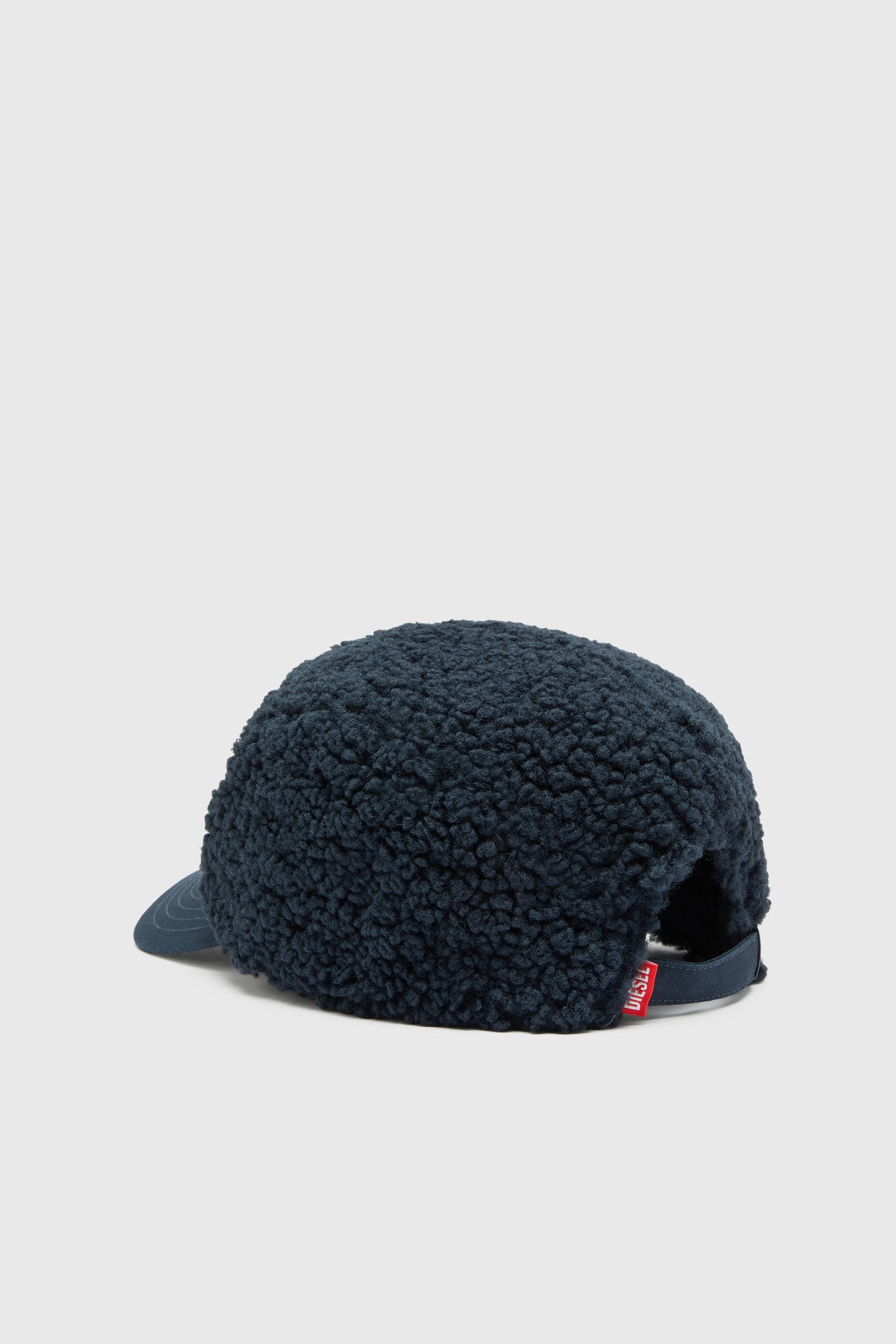Diesel - C-TED, Cappello da baseball in sherpa con ricamo Oval D Uomo in Blu - 2