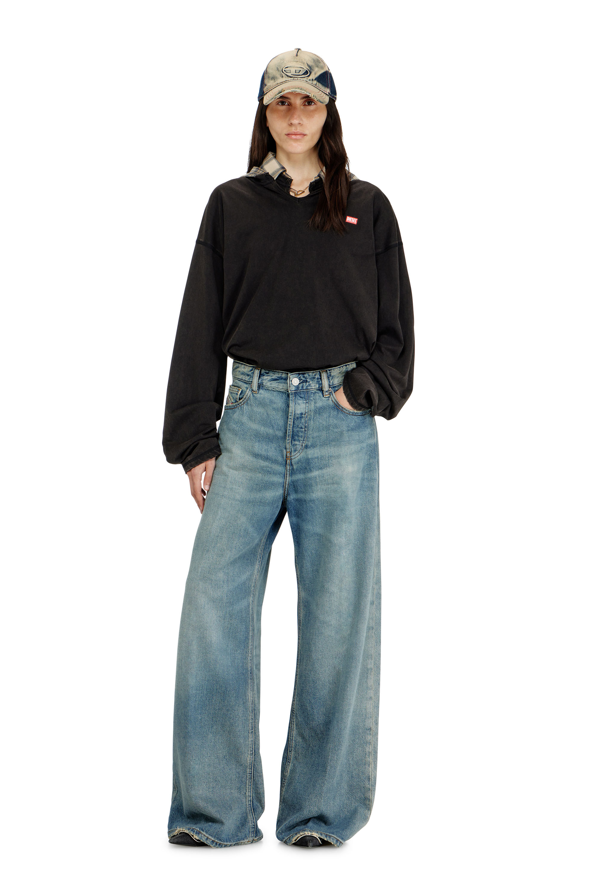 Diesel - Relaxed Jeans 1996 D-Sire 0BEBL Donna, Blu medio - Image 1