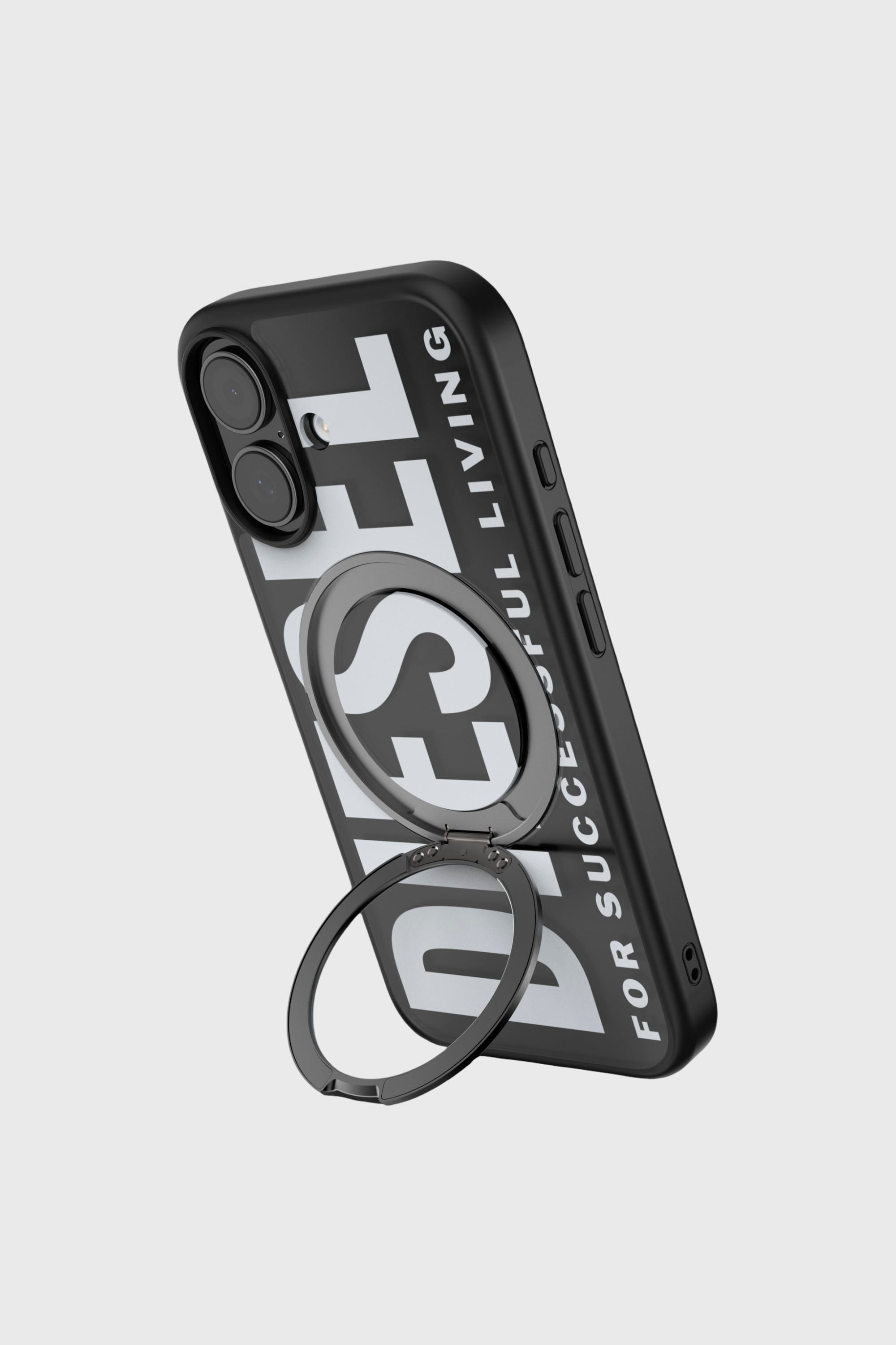 Diesel - 60403 RING STAND CASE RING STAND, Custodia Ringstand-Magsafe per iPhone 17 Unisex in Nero - 2