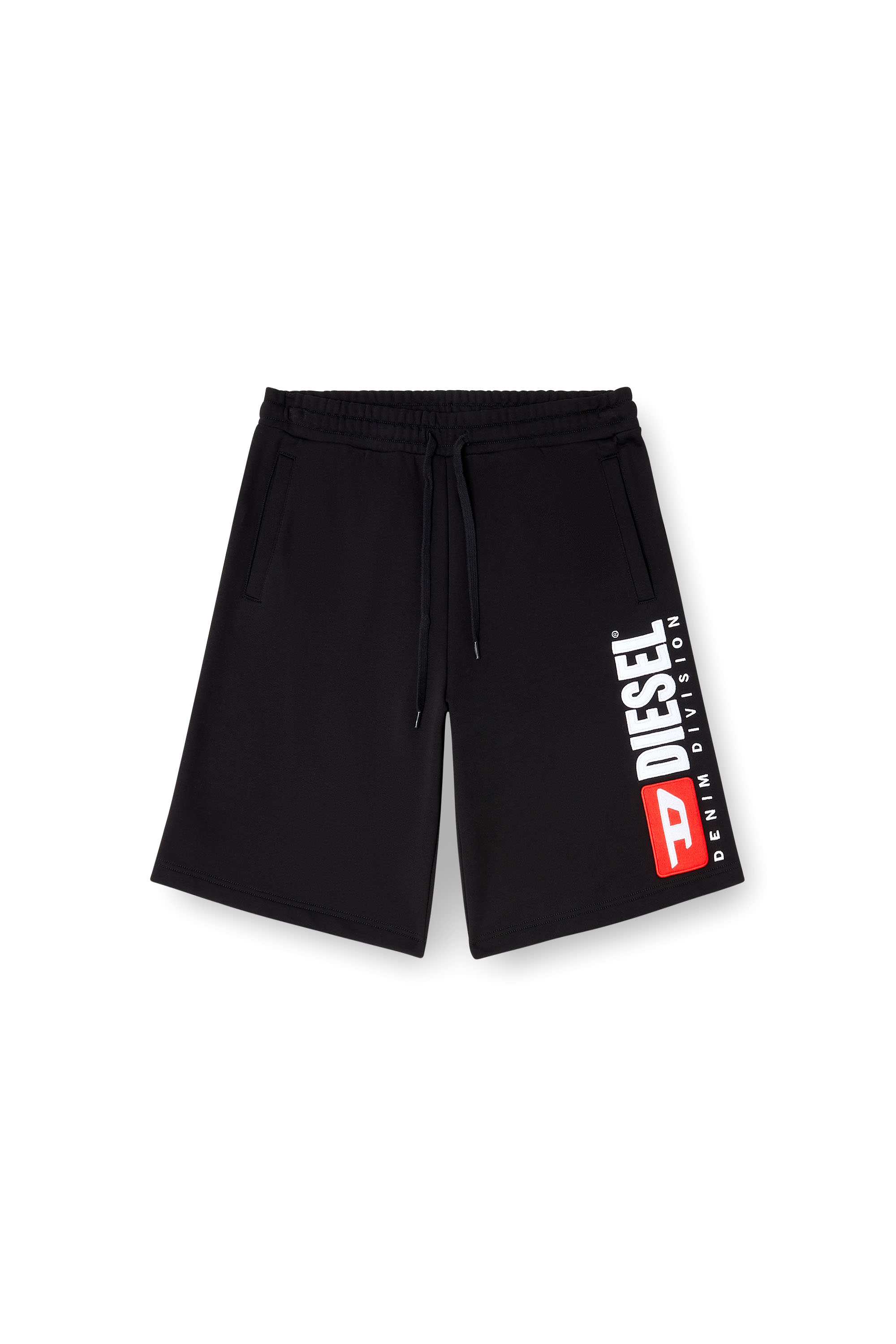 Diesel - P-CROW-DIV, Shorts in pile con maxi patch logo Uomo in ToBeDefined - 3