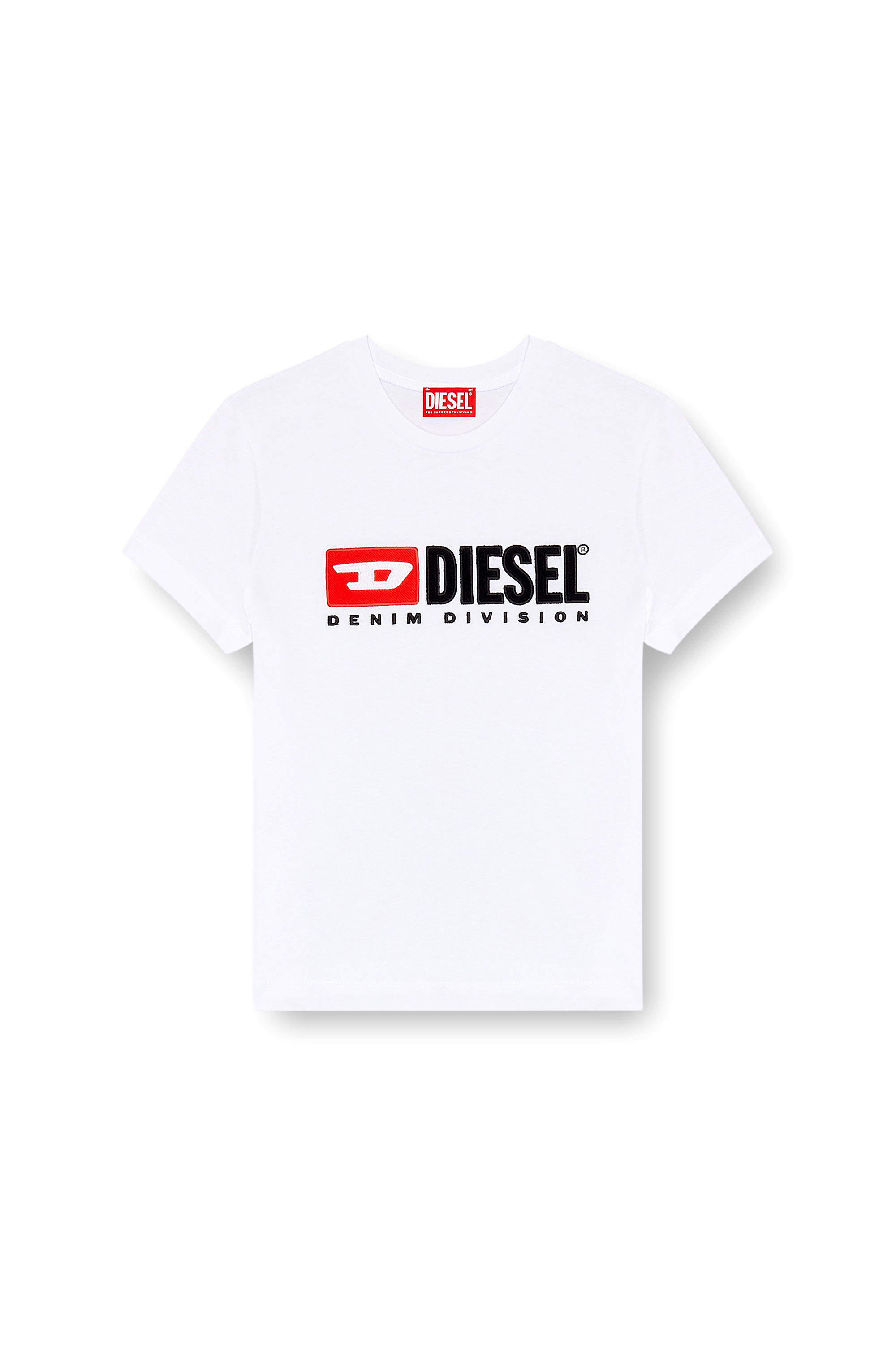 Diesel - T-SLI-DIV, T-shirt con patch Diesel Donna in Bianco - 3