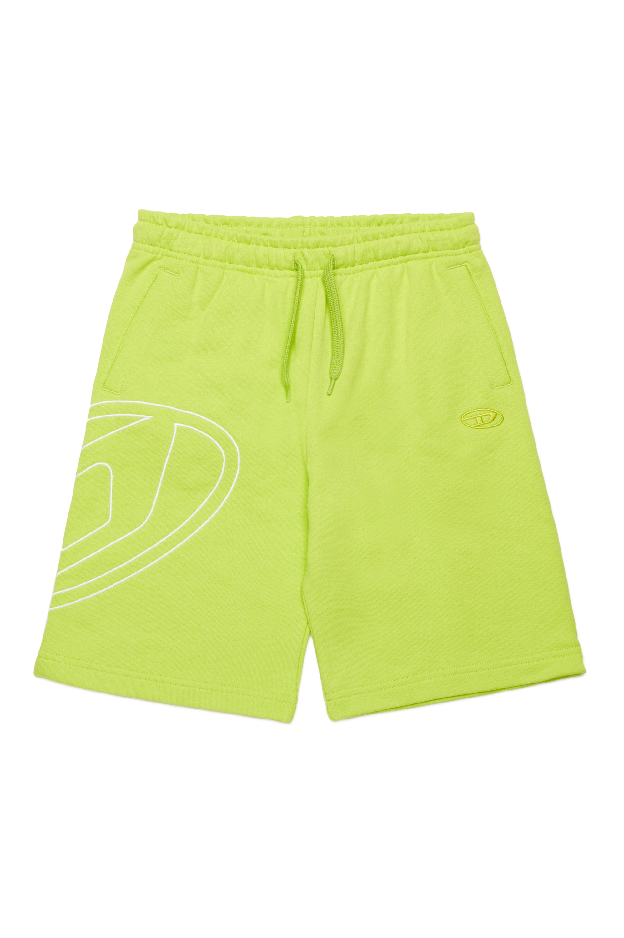 Diesel - PBETTYMEGOVALD, Shorts sportivi con ricamo Oval D Uomo in Verde - 1