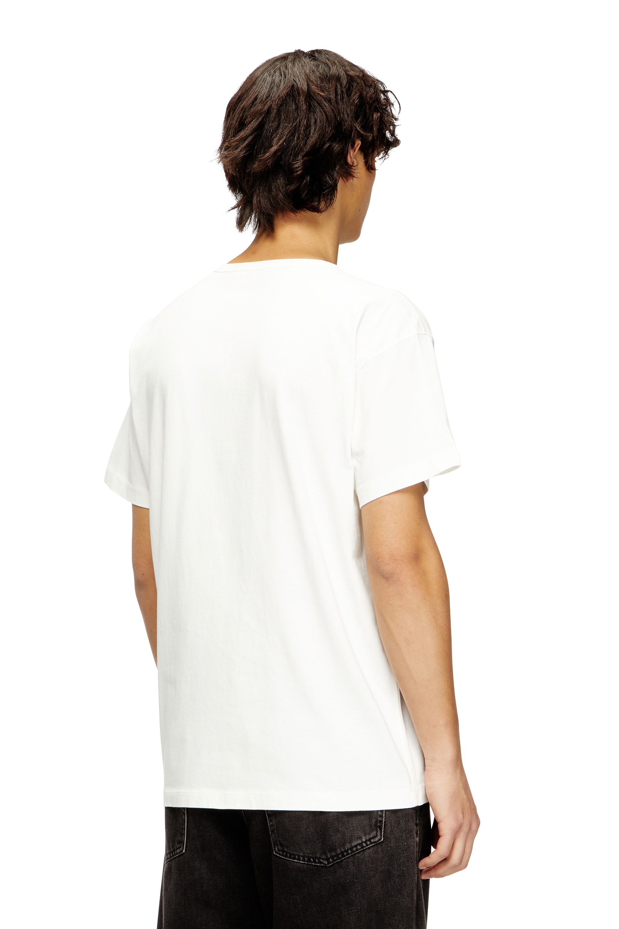 Diesel - T-NORM-IOD, T-shirt in cotone leggero con logo Oval D metallizzato Uomo in ToBeDefined - 4