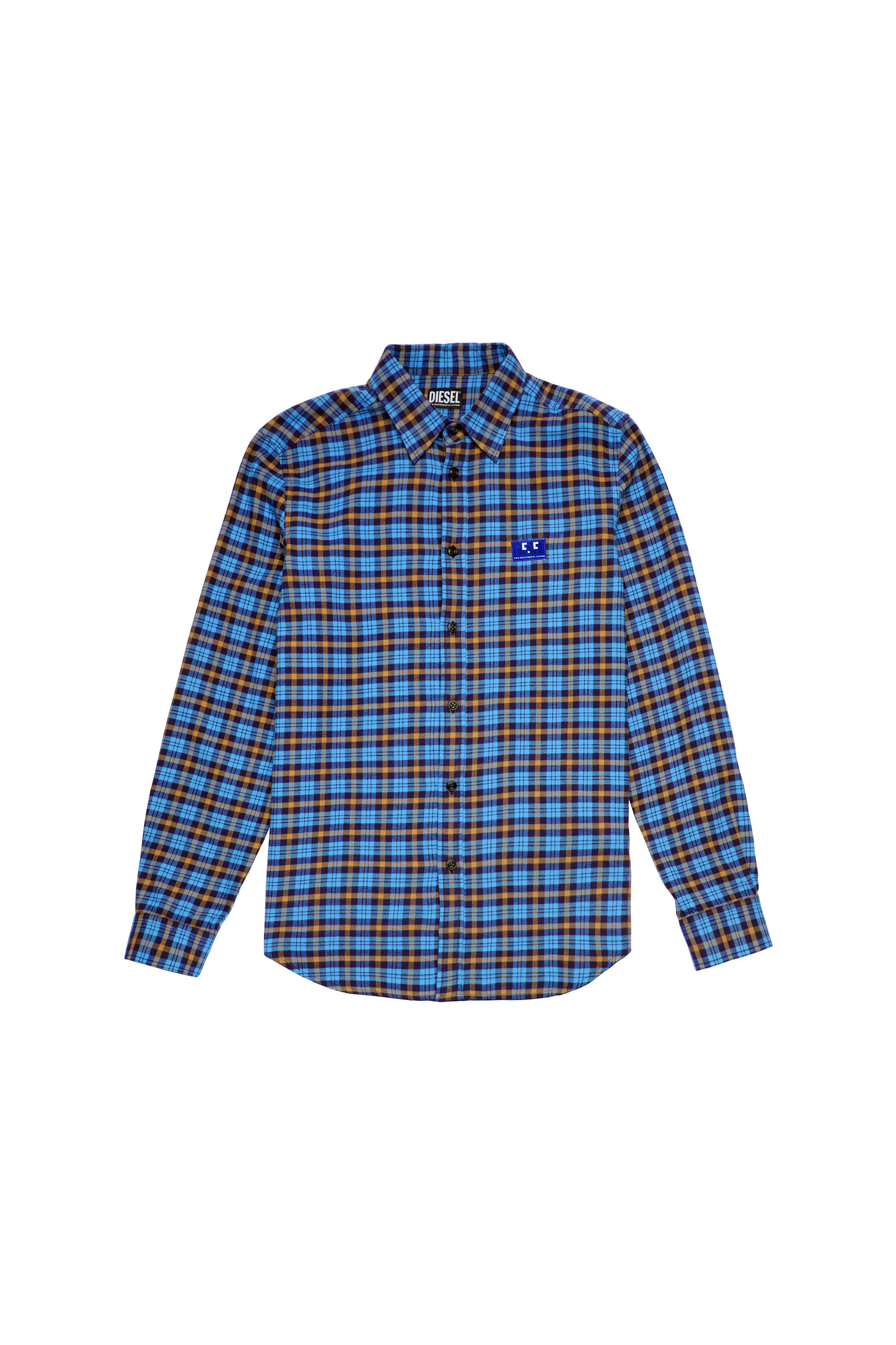 S-MOI-CHK-A, Blu/Giallo - Camicie