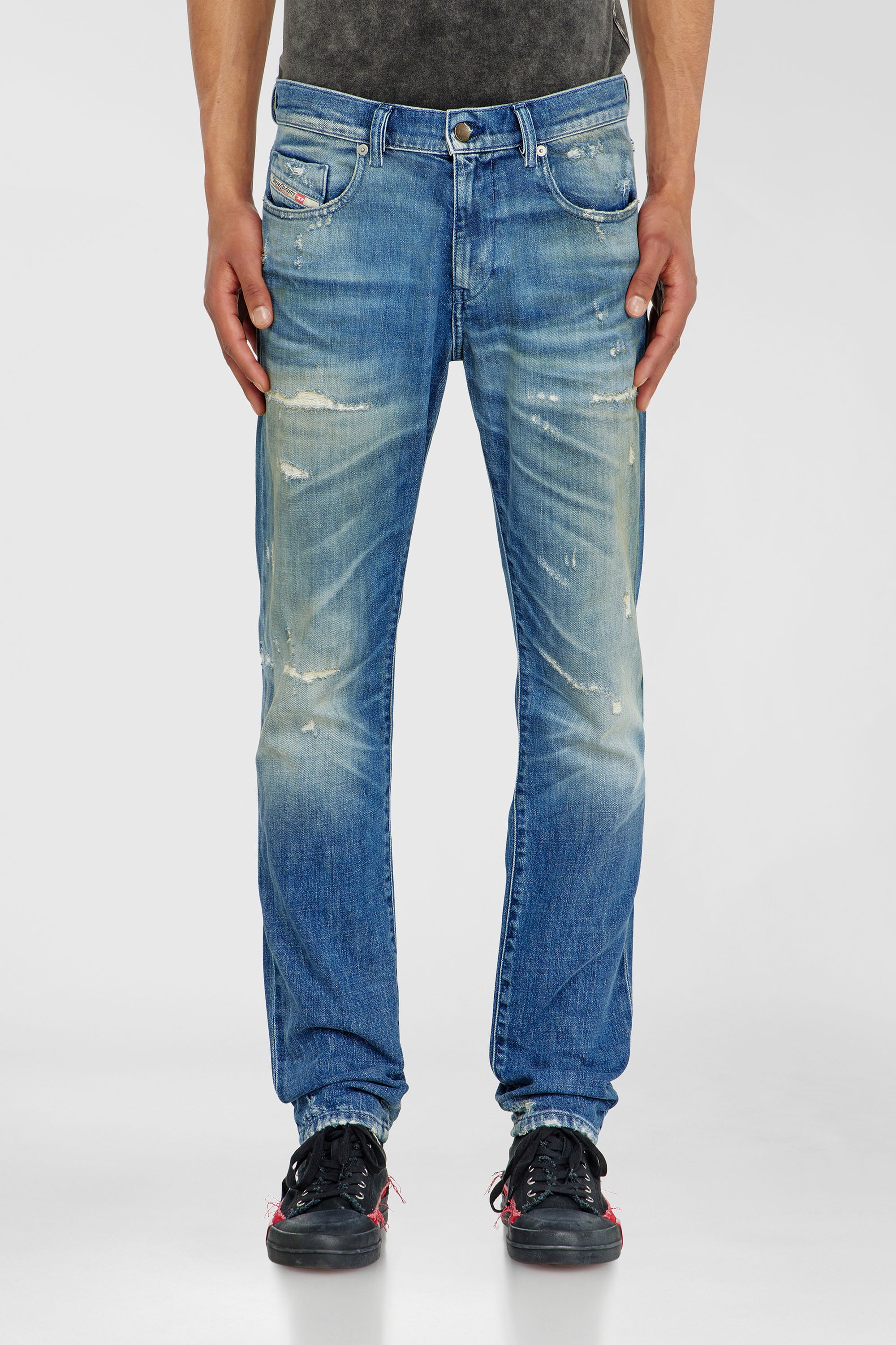 Diesel - Slim Jeans 2019 D-Strukt 007EN Uomo, Blu medio - Image 1
