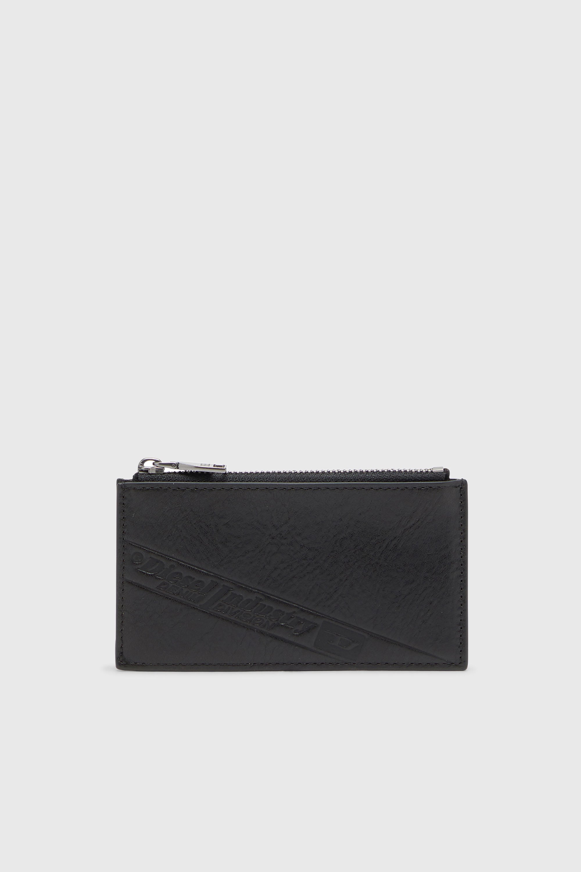 Diesel - FLAG-D CARD HOLDER III, Portatessere in pelle con chiusura a zip Uomo in Nero - 1