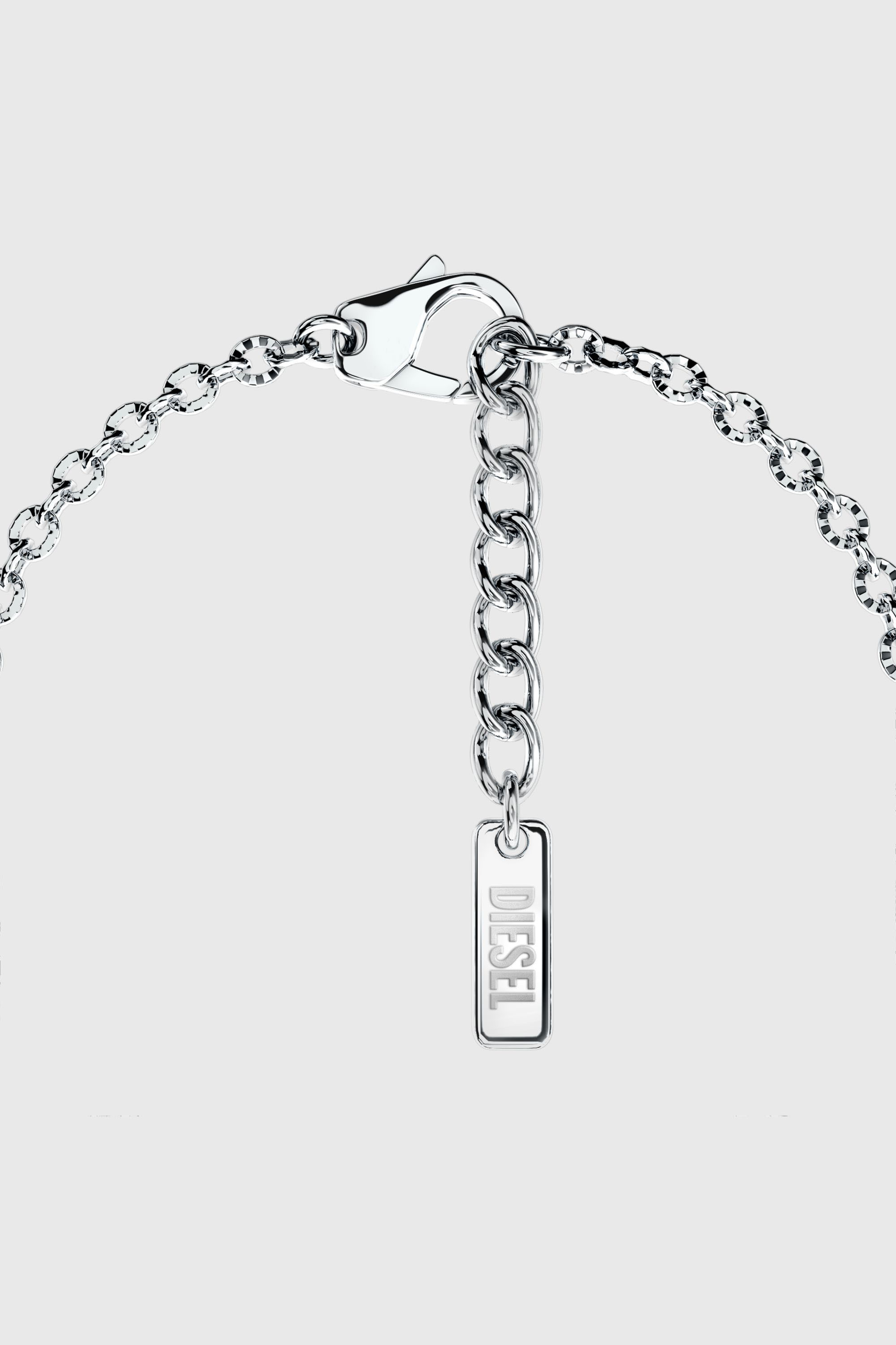 Diesel - DX1691040 JEWELLERY, Unisex's Stainless steel chain bracelet in Silver/Red - 2