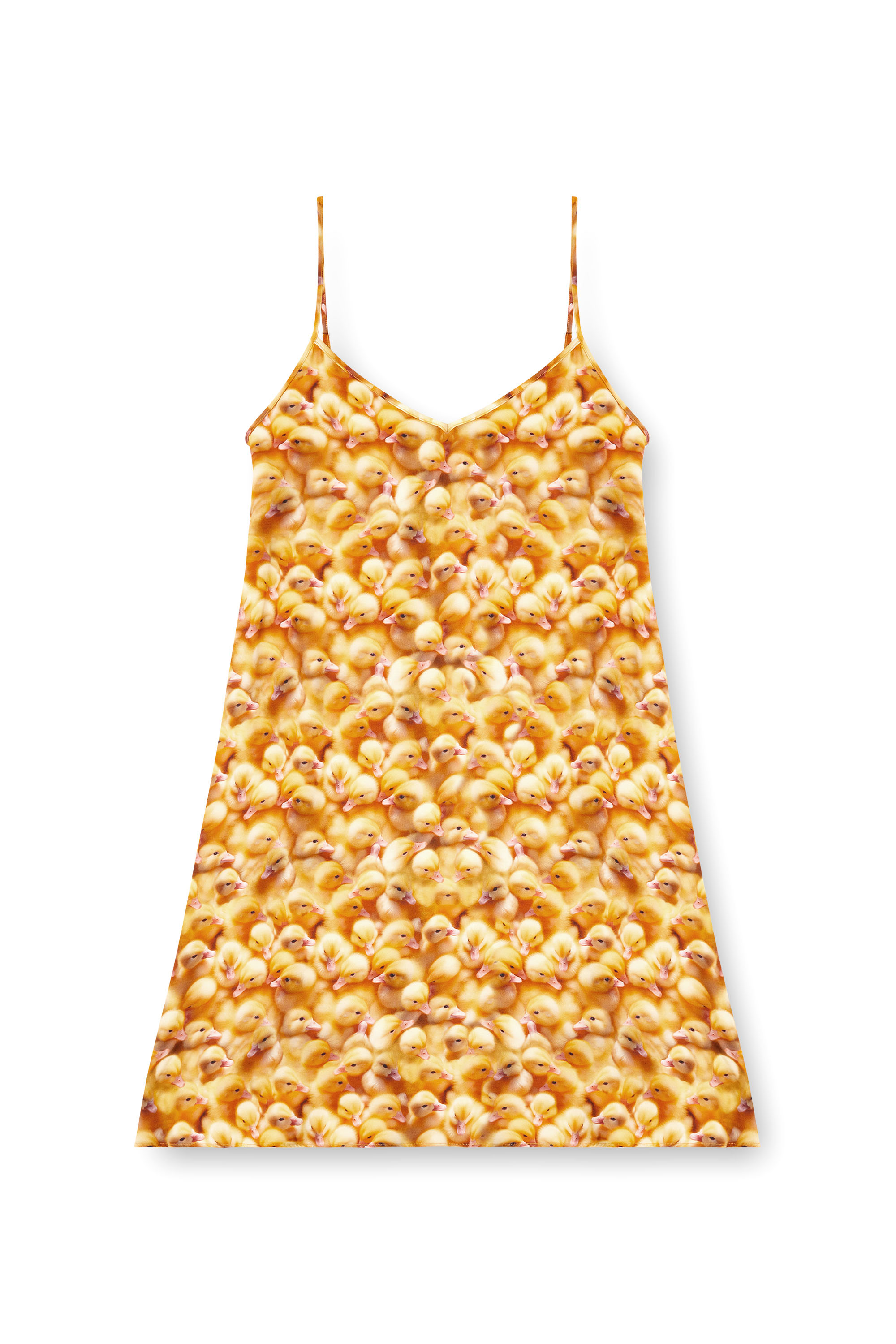 Diesel - D-ULCET, Vestito mini in viscosa con stampa all-over Donna in Giallo - 2