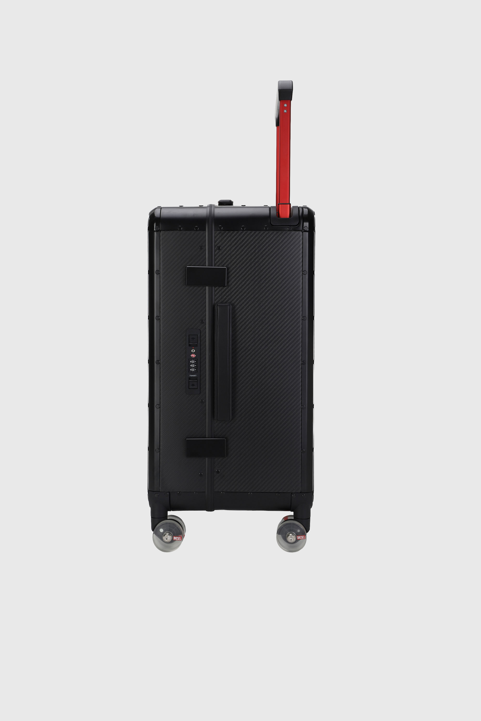 Diesel - DSL CARBON FIBER TROLLEY-BLACK- DSL001, Unisex's Carbon fiber suitcase size M in Black - 4