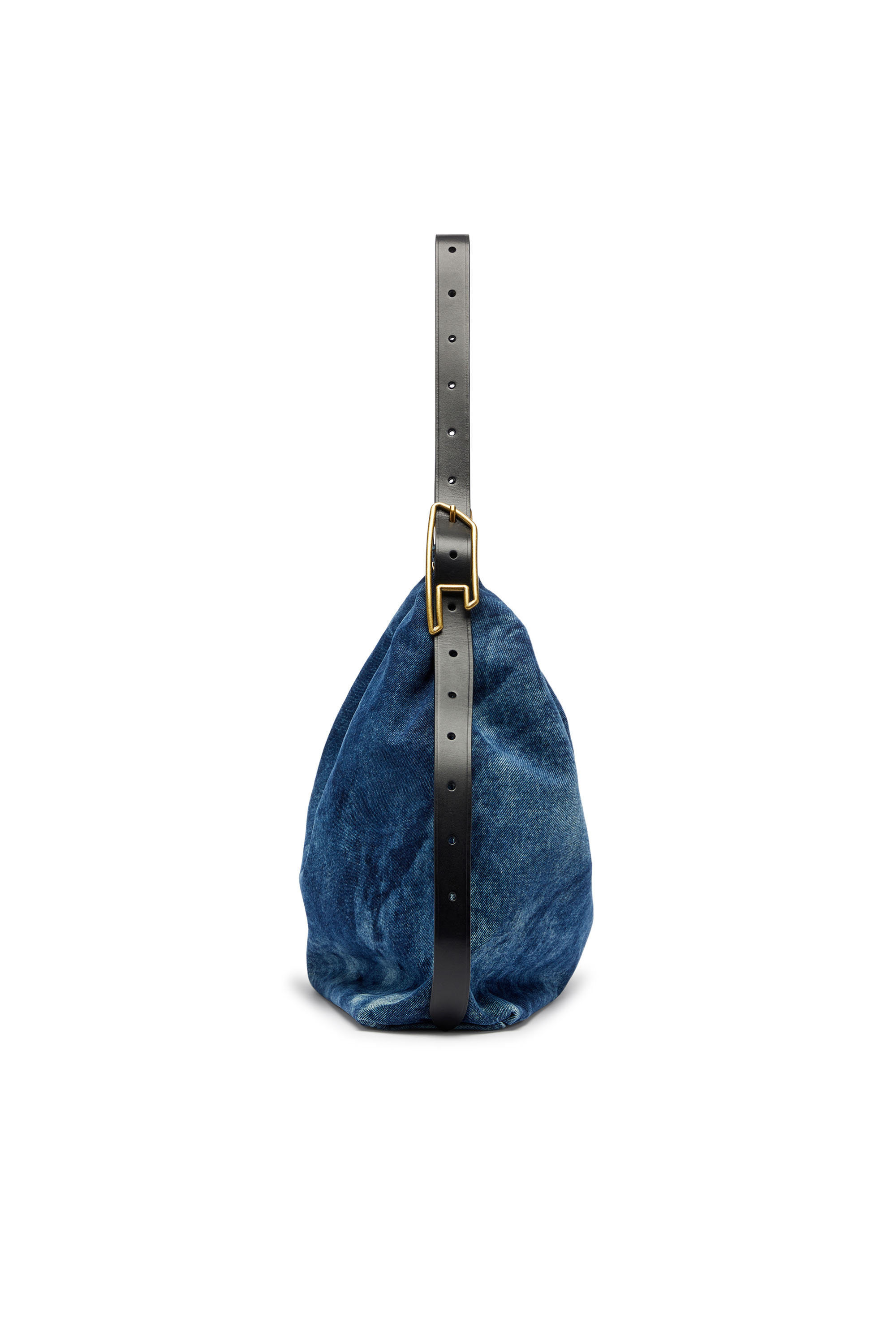 Diesel - D-LINE HOBO L, D-Line-Borsa hobo in denim Donna in Blu - 5
