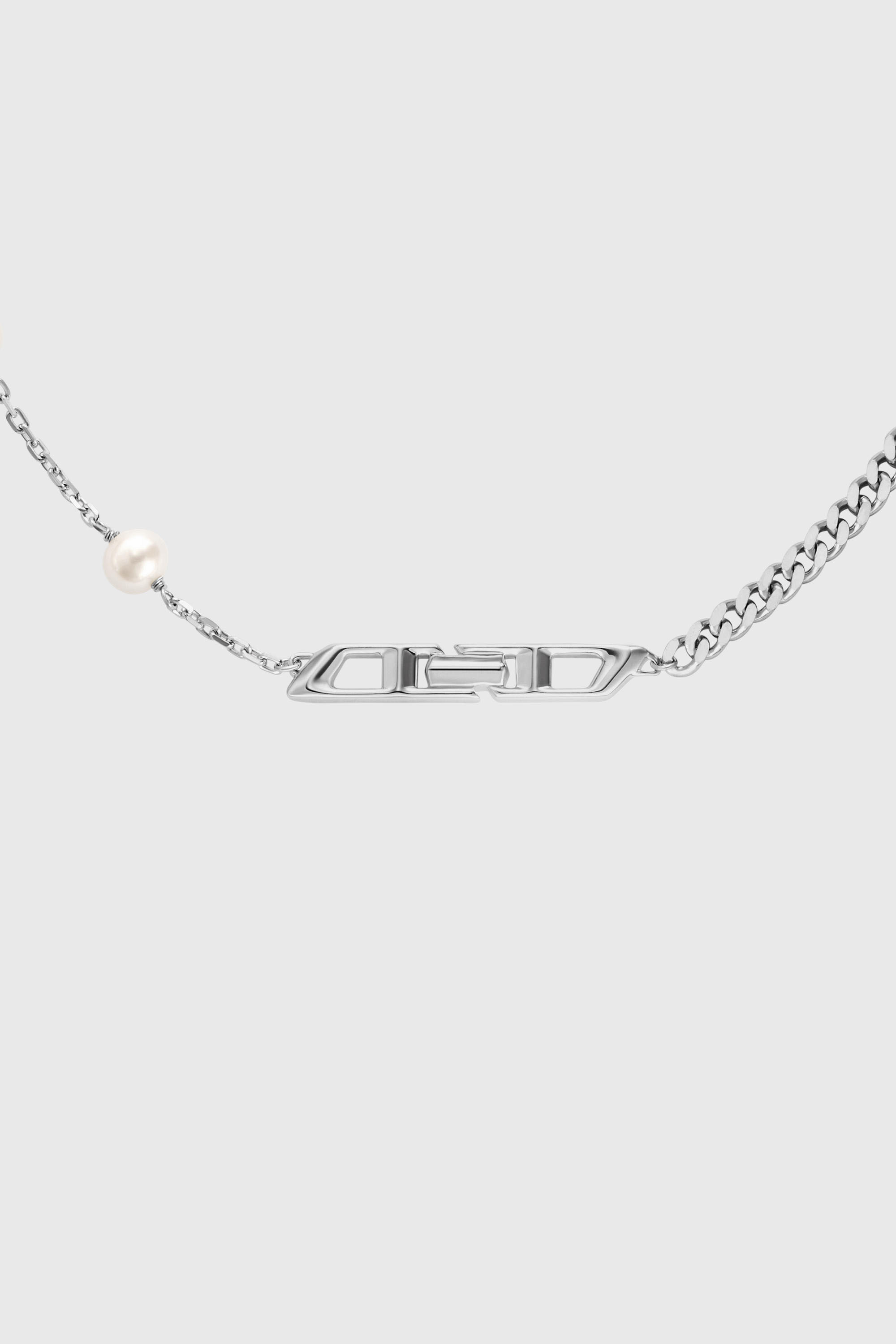 Diesel - DL1373040, Collana a catena in argento sterling e perle Unisex in Argento - 2