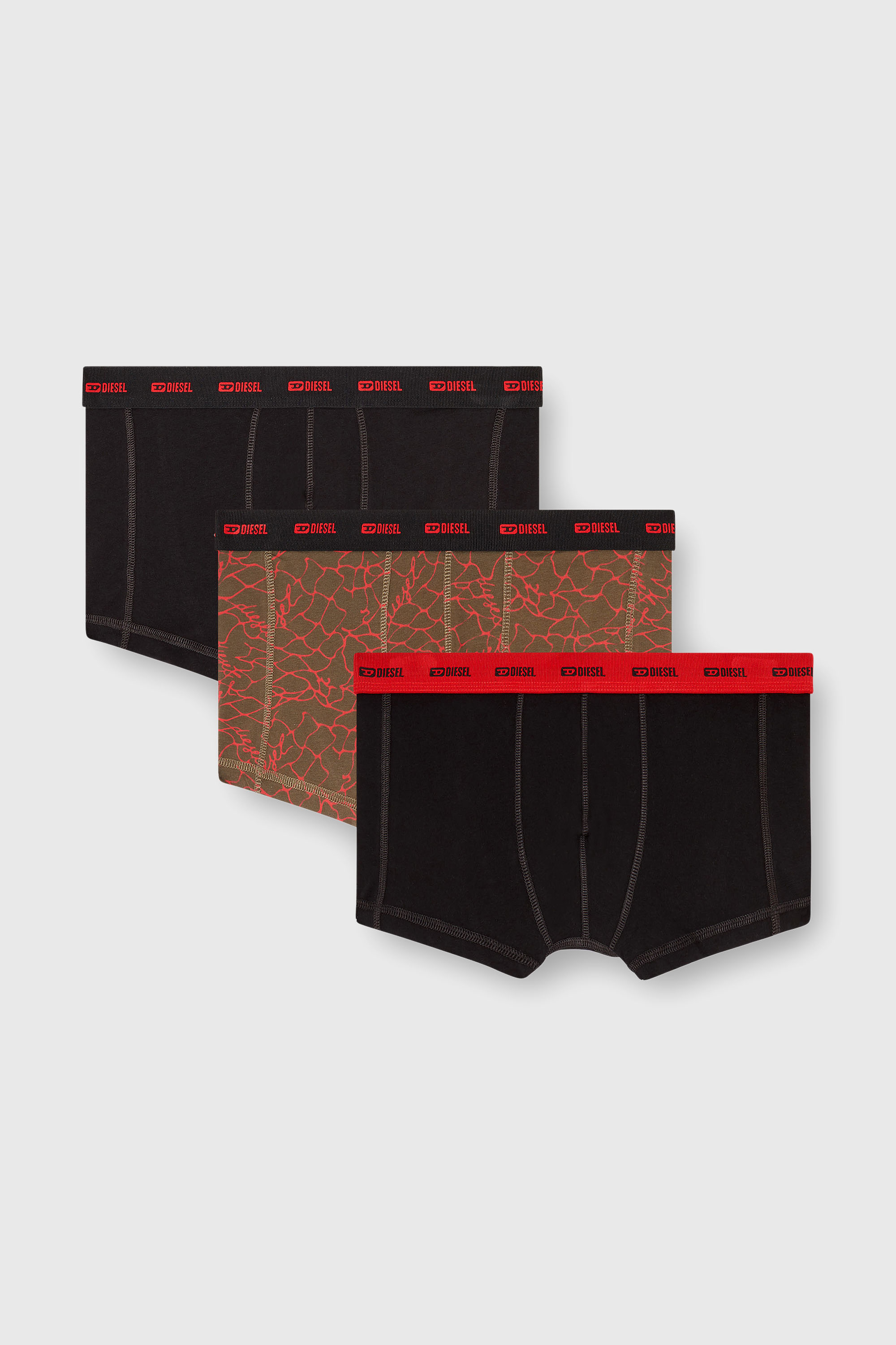 Diesel - DAMIEN-UTLT-3PACK, Set da tre boxer stretch con motivo grafico Uomo in Multicolor - 2