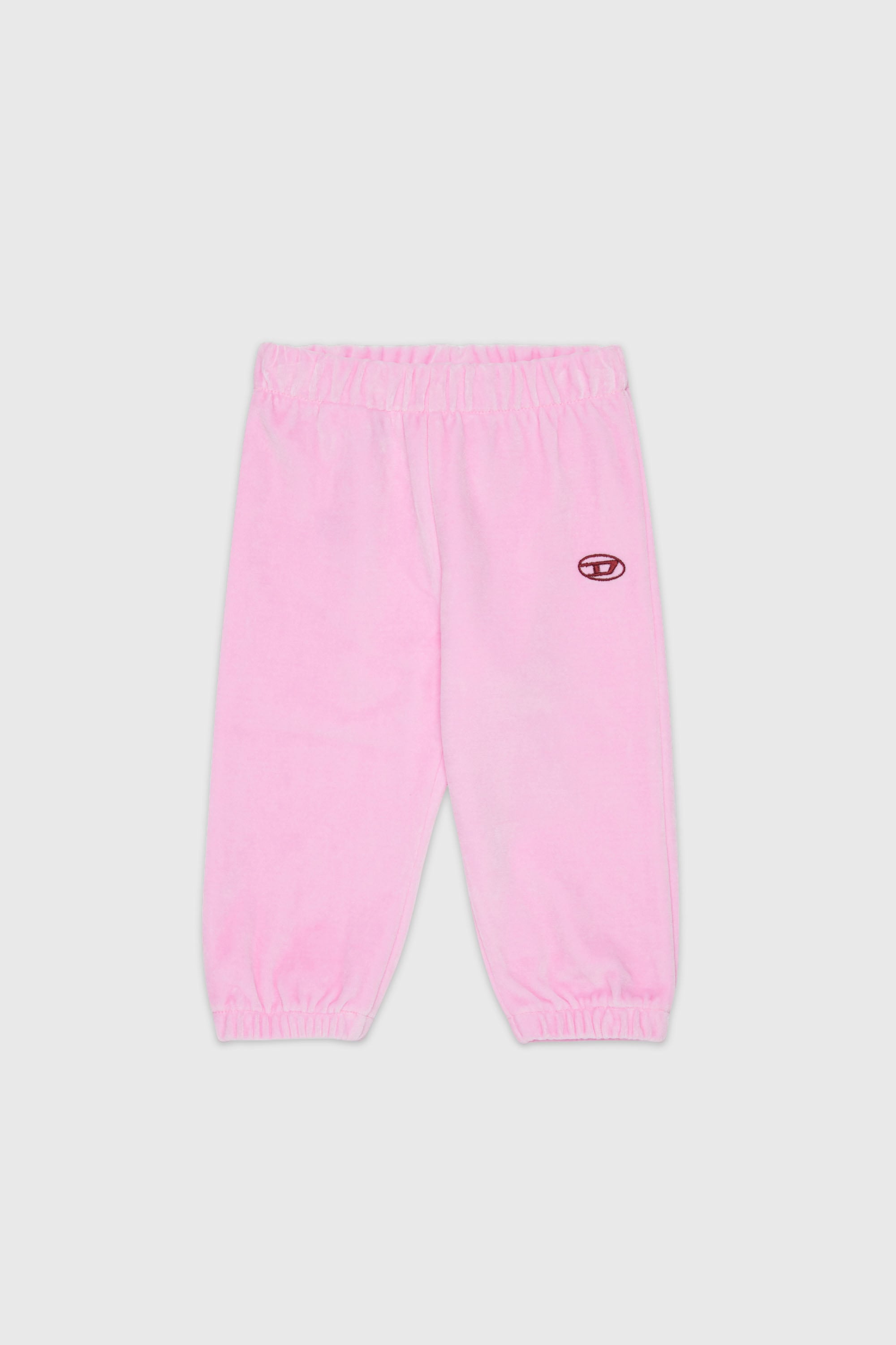 Diesel - PHENIB, Pantaloni in velluto con ricamo Oval D Uomo in Rosa - 1