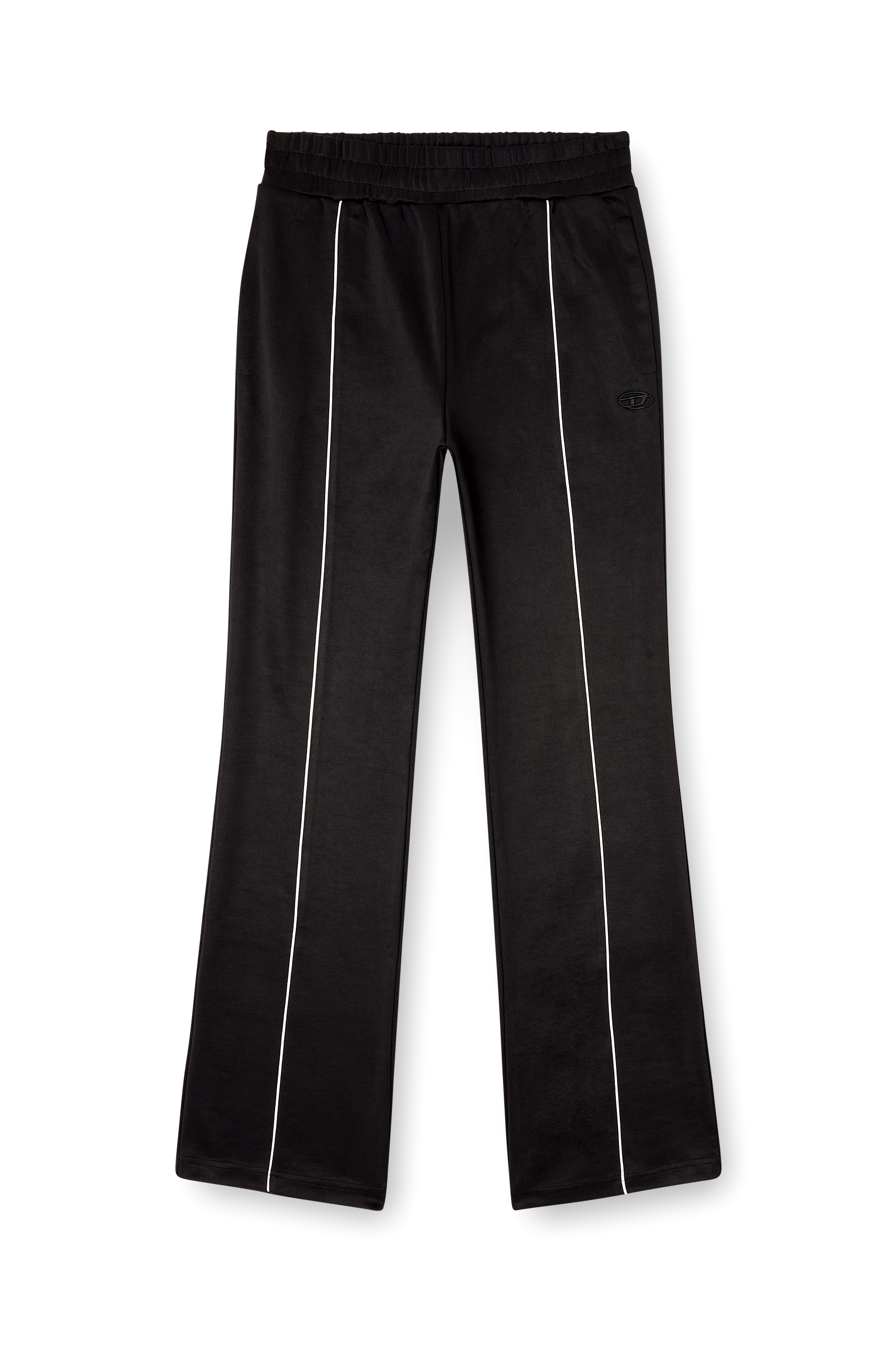 Diesel - P-LOCKINGIN-OD, Woman's Track pants with contrast piping in Black/White - 3