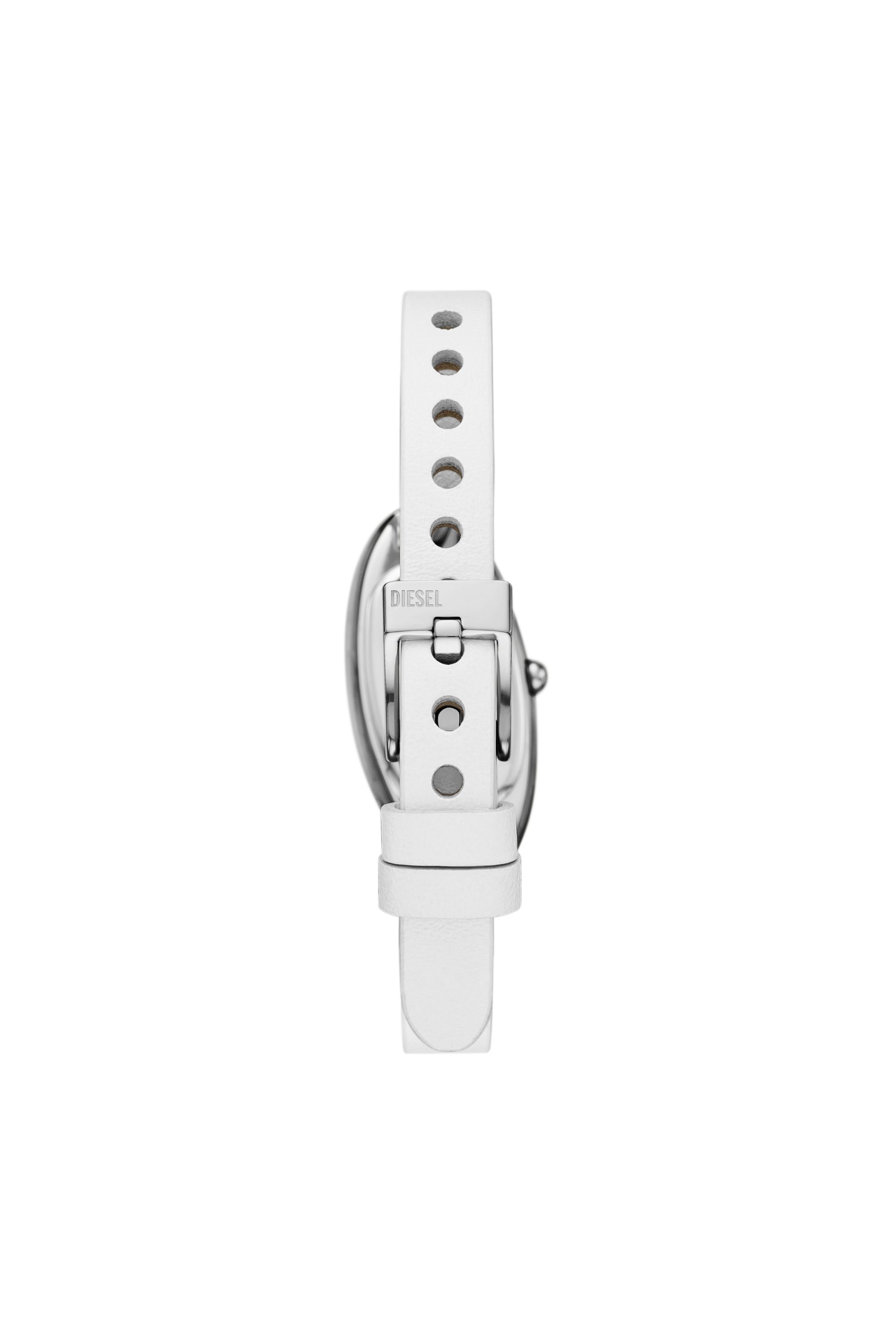 Diesel - DZ5613 WATCH, Orologio D-Era con due lancette e cinturino in pelle bianca Donna in Bianco - 2