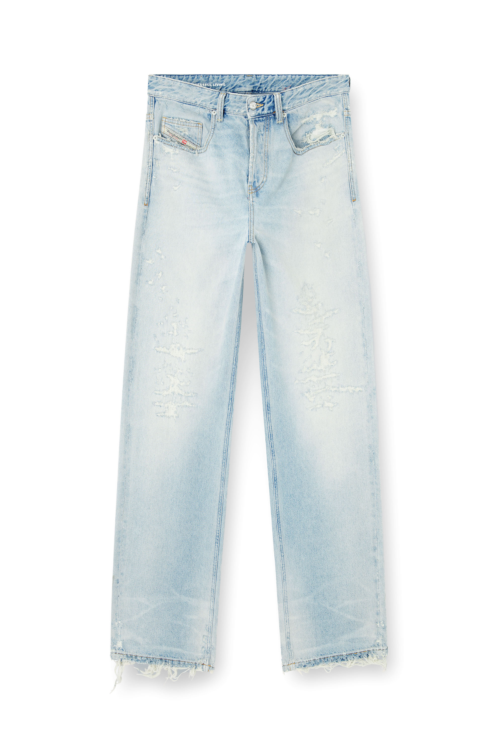 Diesel - Relaxed Jeans 2001 D-Macro 09M53 Uomo, Blu Chiaro - Image 3