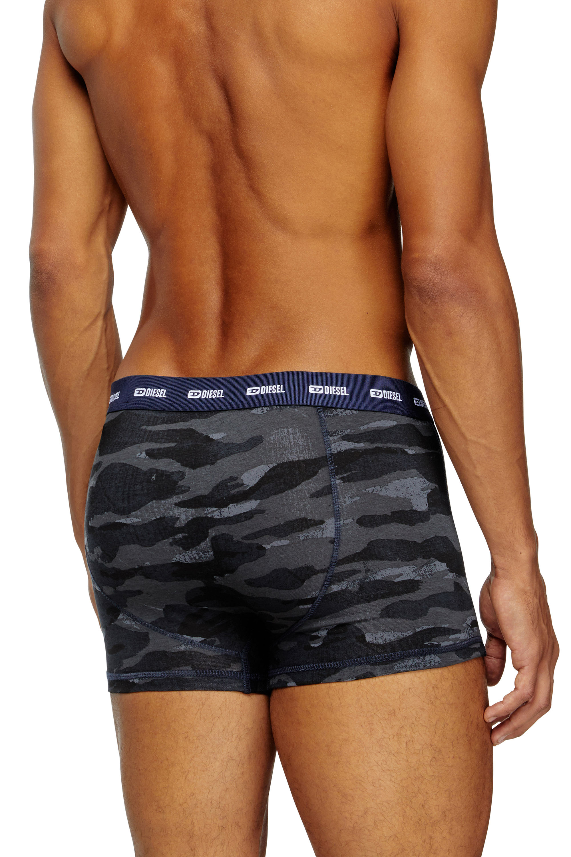 Diesel - DAMIEN-UTLT-3PACK, Set di tre boxer a tinta unita e camouflage Uomo in Multicolor - 4