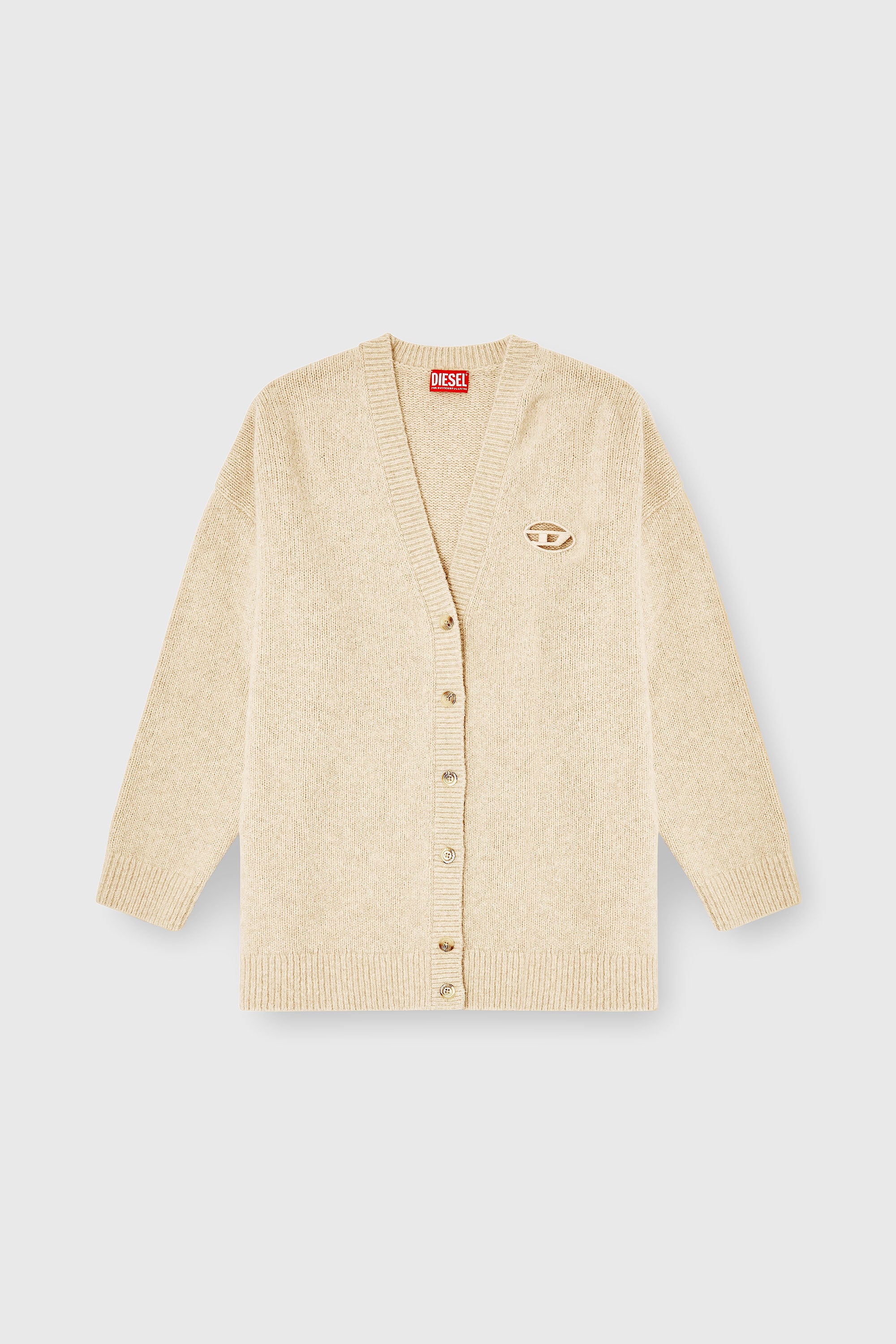 Diesel - M-AREELA, Cardigan in misto lana e alpaca Donna in Beige - 2