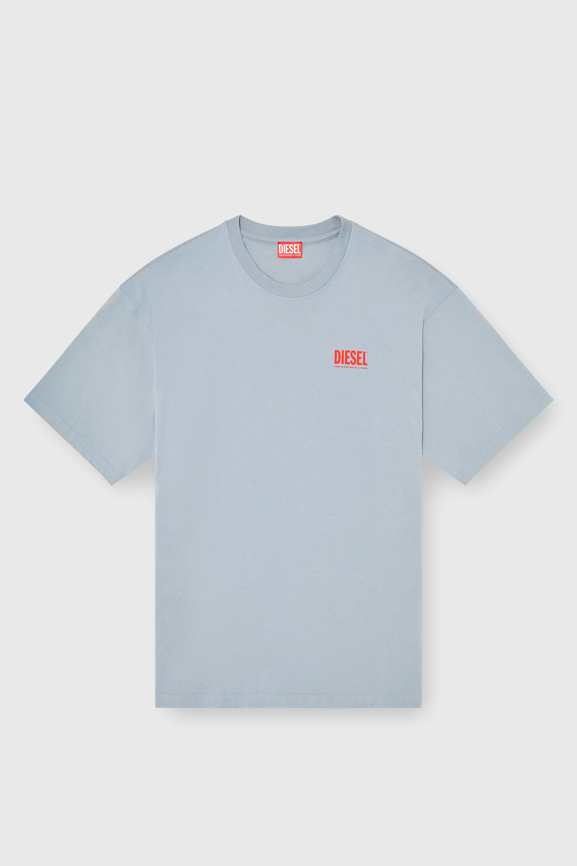 Diesel - T-BOXT-BISK, T-shirt in cotone con stampa Diesel Biscotto Uomo in Grigio - 2