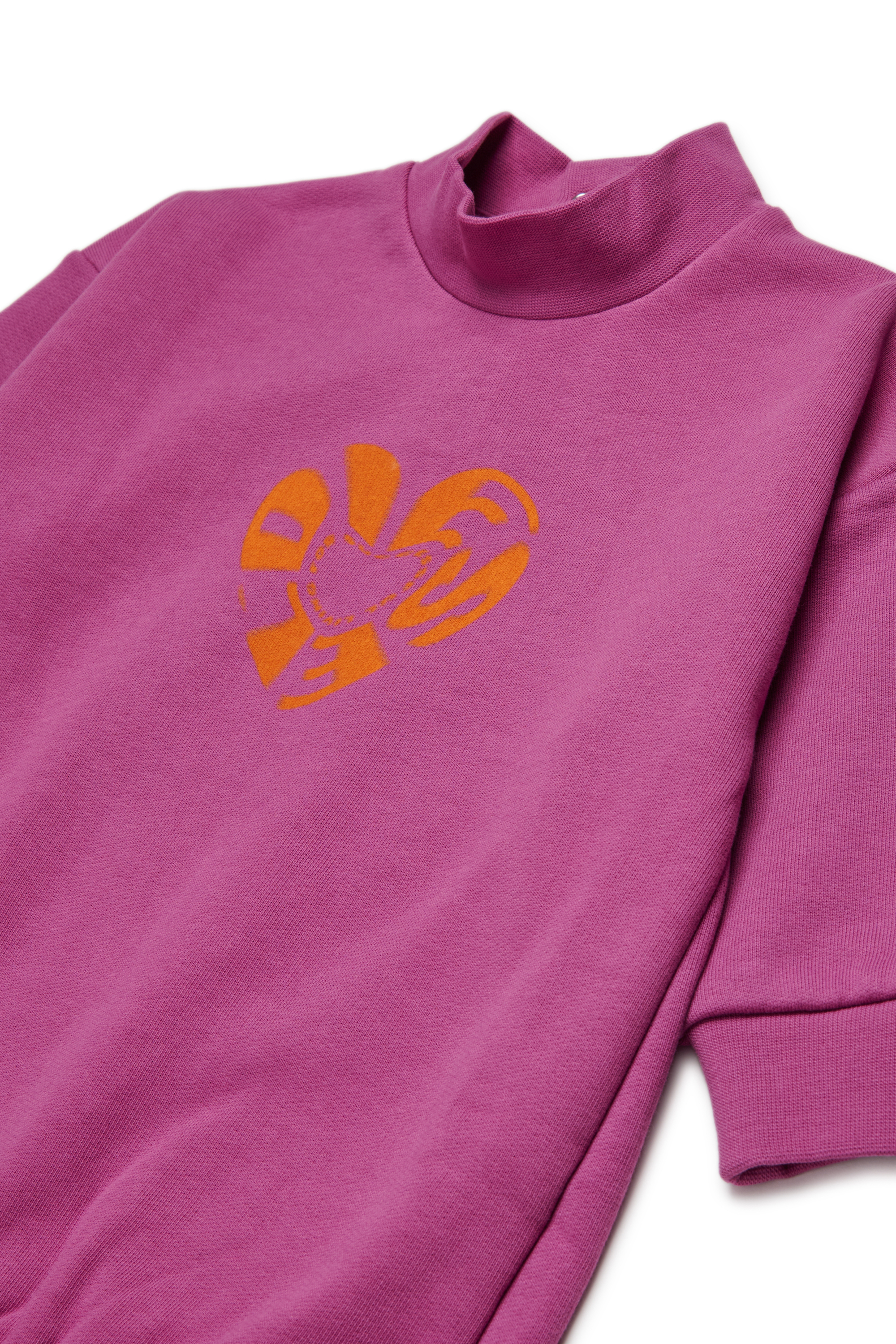 Diesel - DELDIB, Abito in cotone con stampa a cuore Donna in Viola - 3