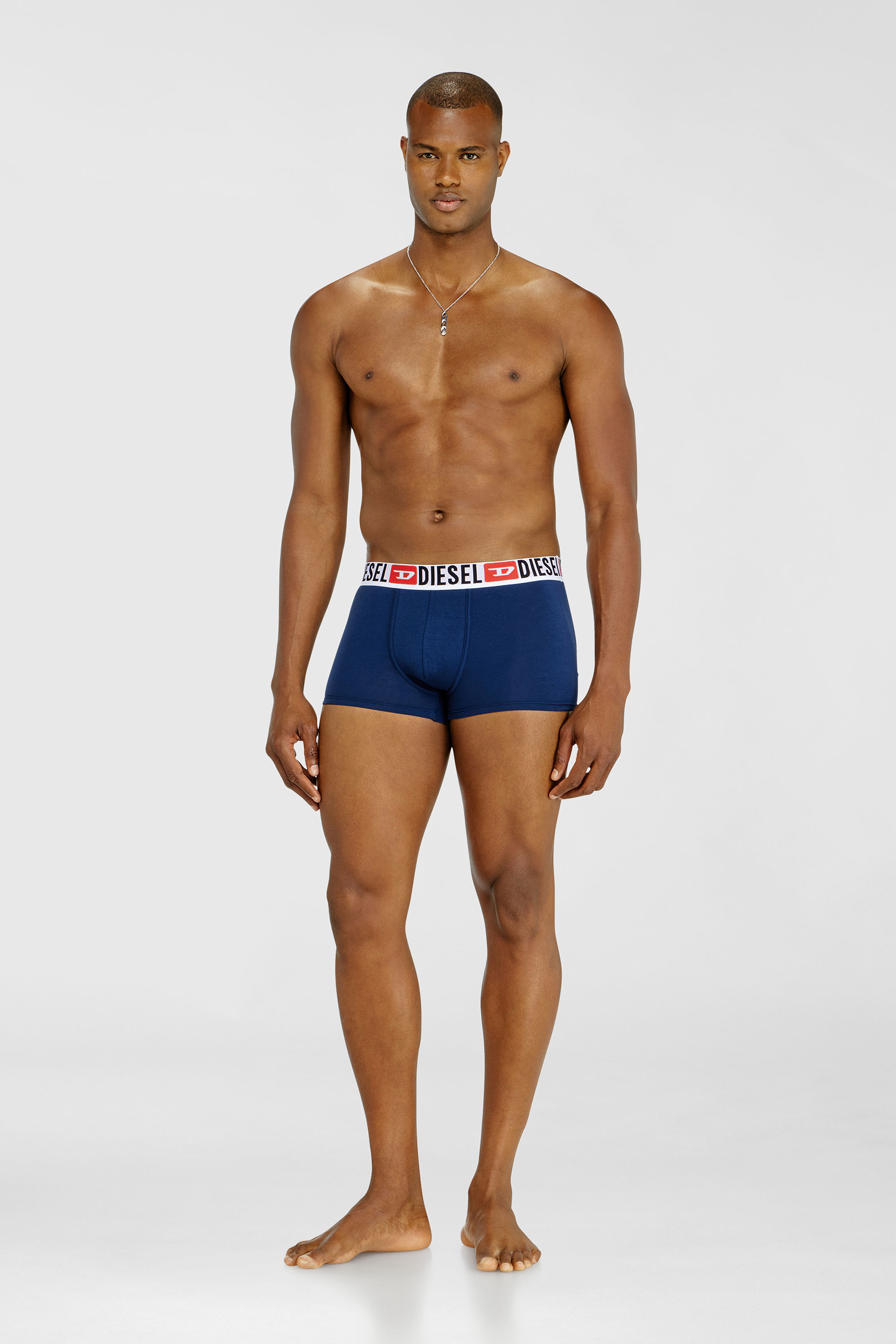 Diesel - UMBX-DAMIENTHREEPACK, Set da tre boxer con elastico in vita con logo all-over Uomo in Multicolor - 1