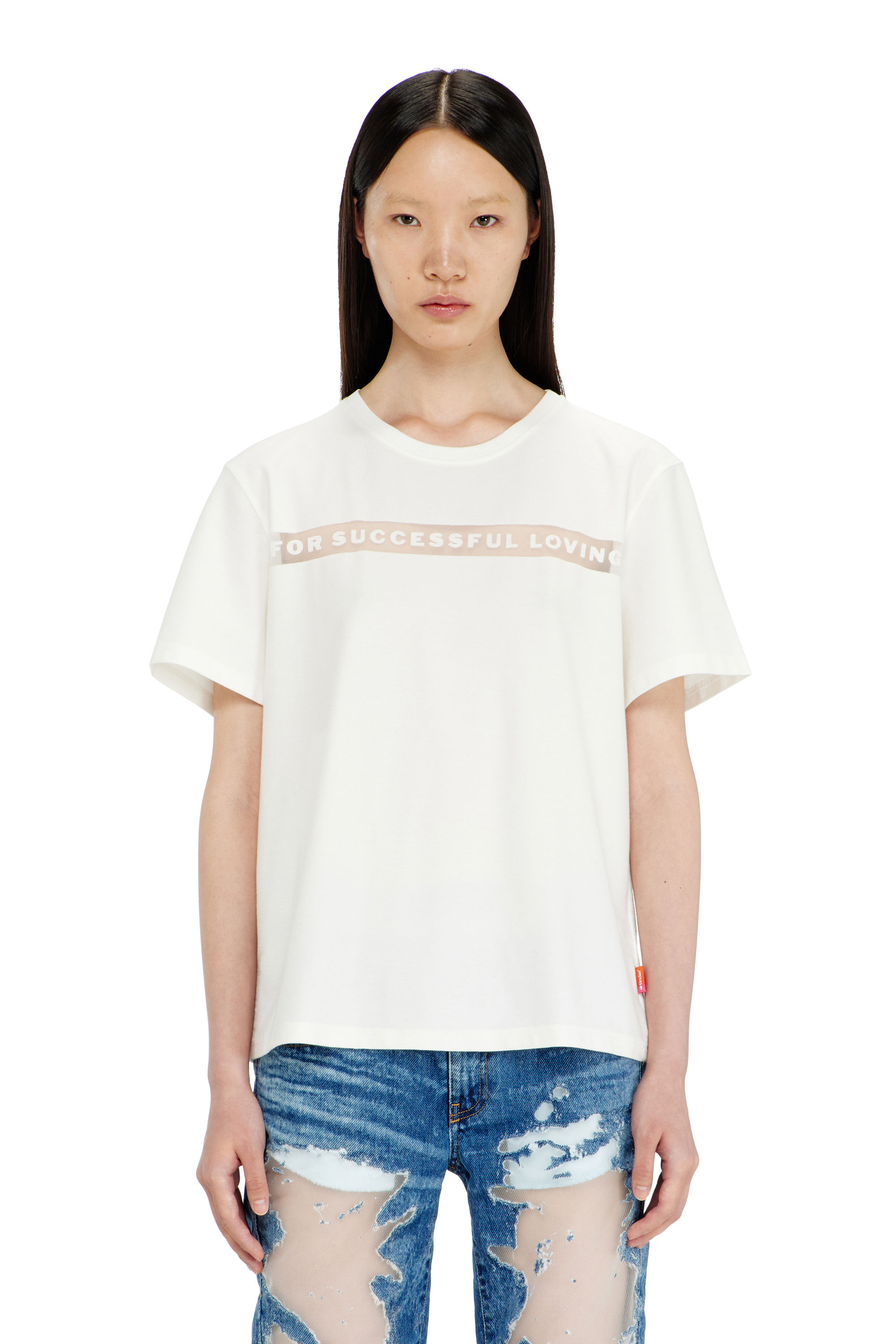 Diesel - PR-T-NOTS-CHI-R, T-shirt con logo For Successful Loving Unisex in Bianco - 3